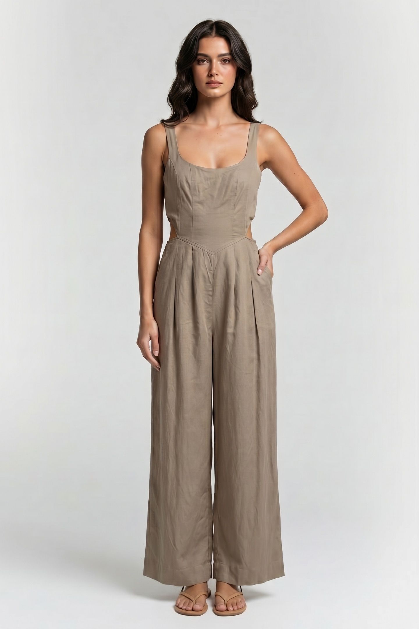 BRITA JUMPSUIT KHAKI 1