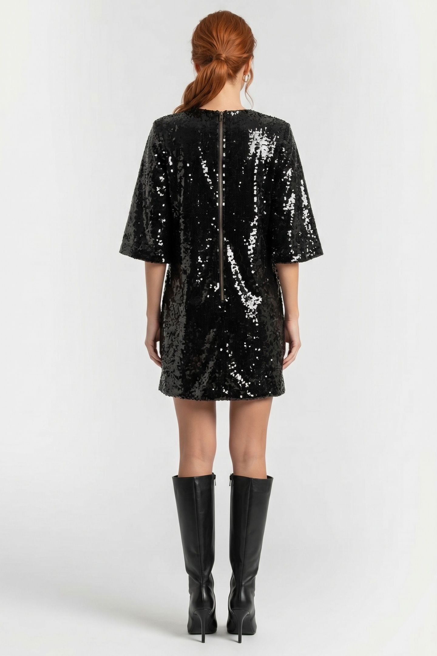 HARRISON SEQUIN DRESS BLACK 2