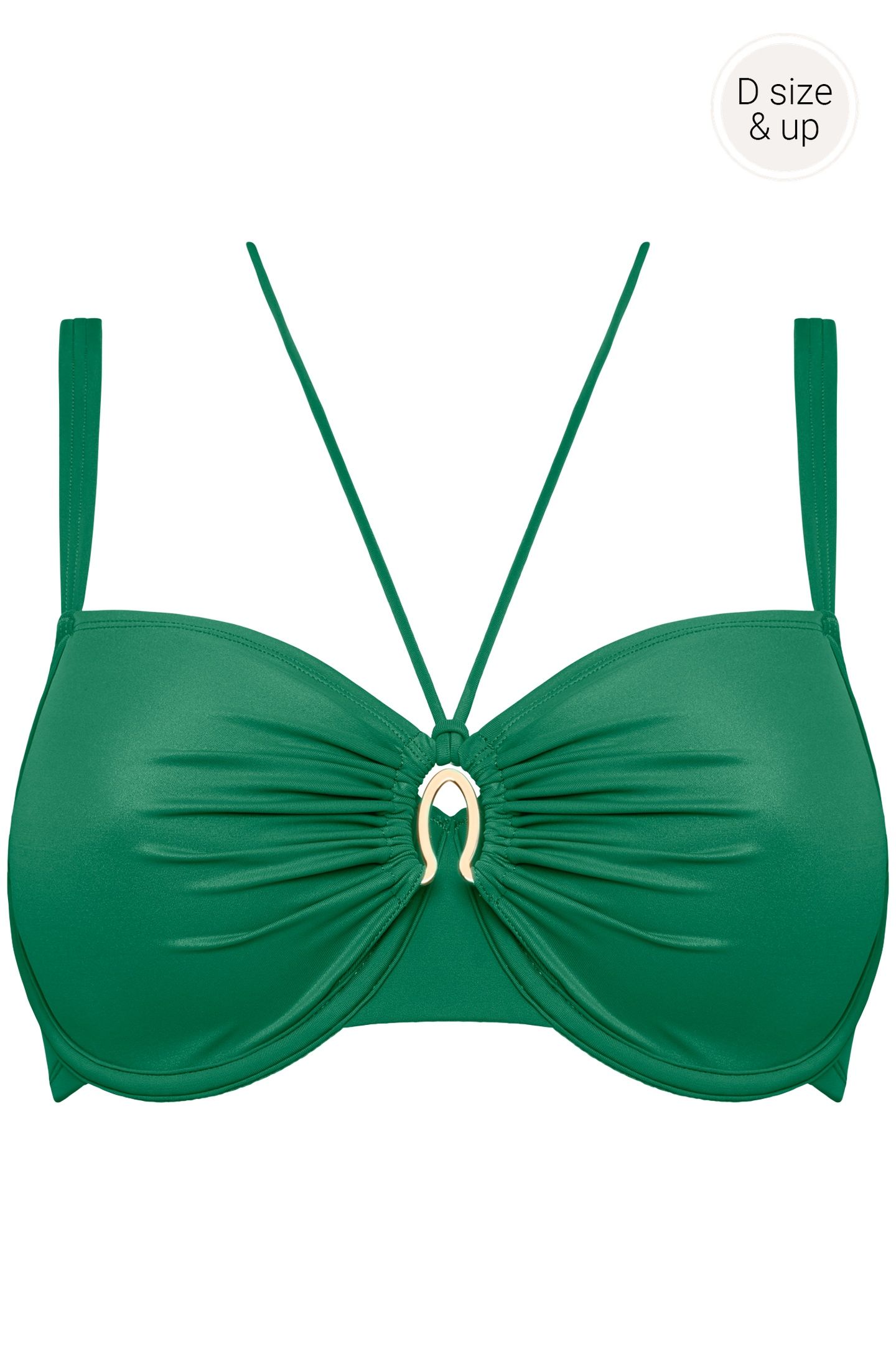 JET SET BIKINI TOPPLUNGE BALCONYWIRED PADDED GREEN 4