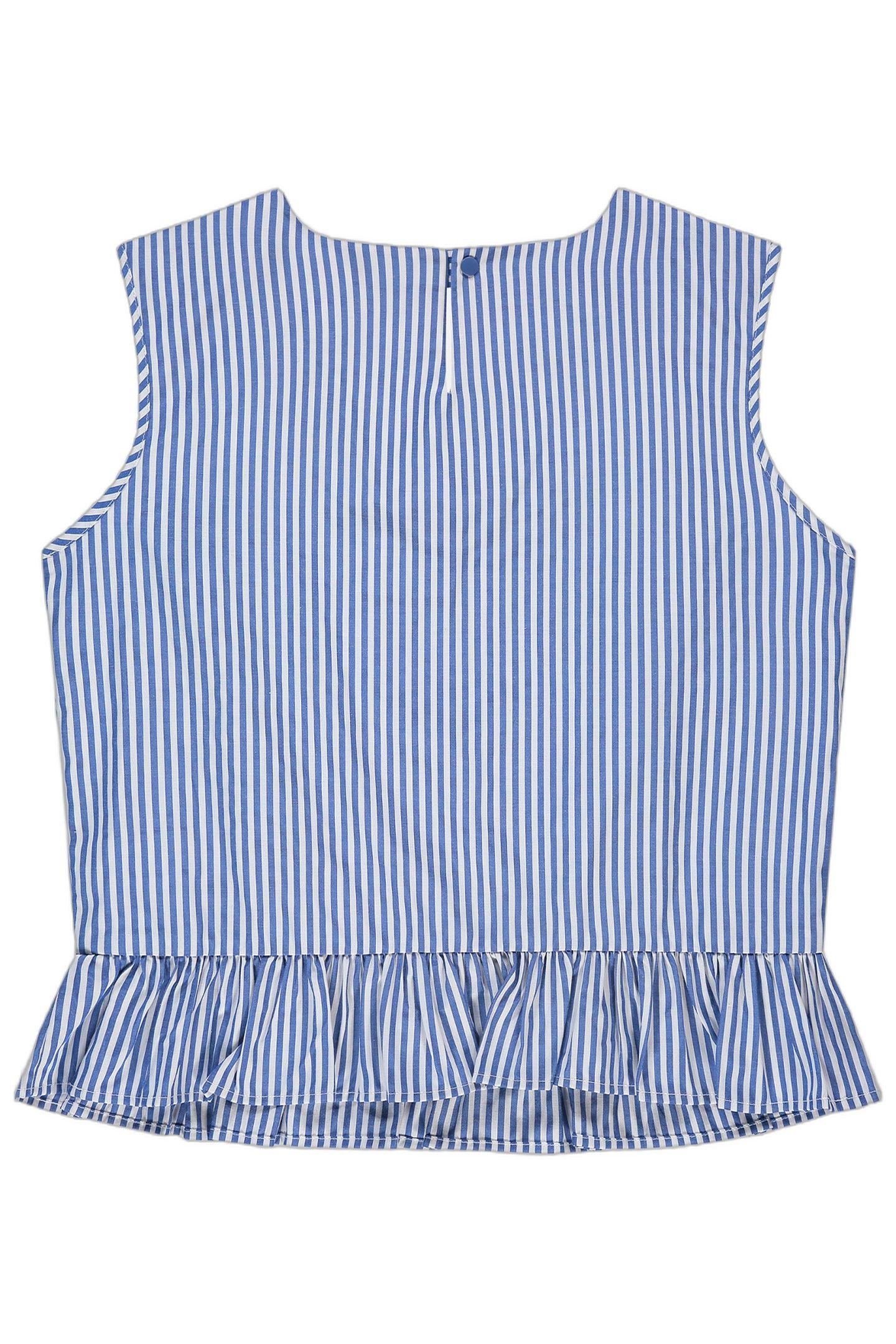 AAVA TOP AZURE BLUE/OFF WHITE 2