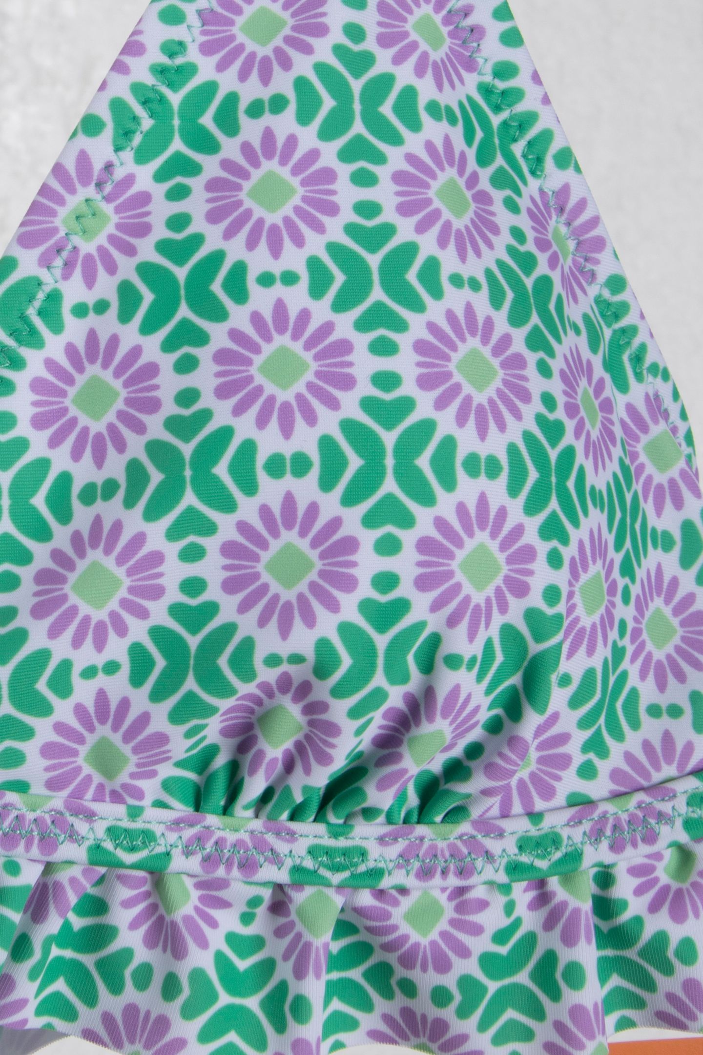 ROMY RUFFLE BIKINI TOP PORTO TILE FRESH GREEN 4