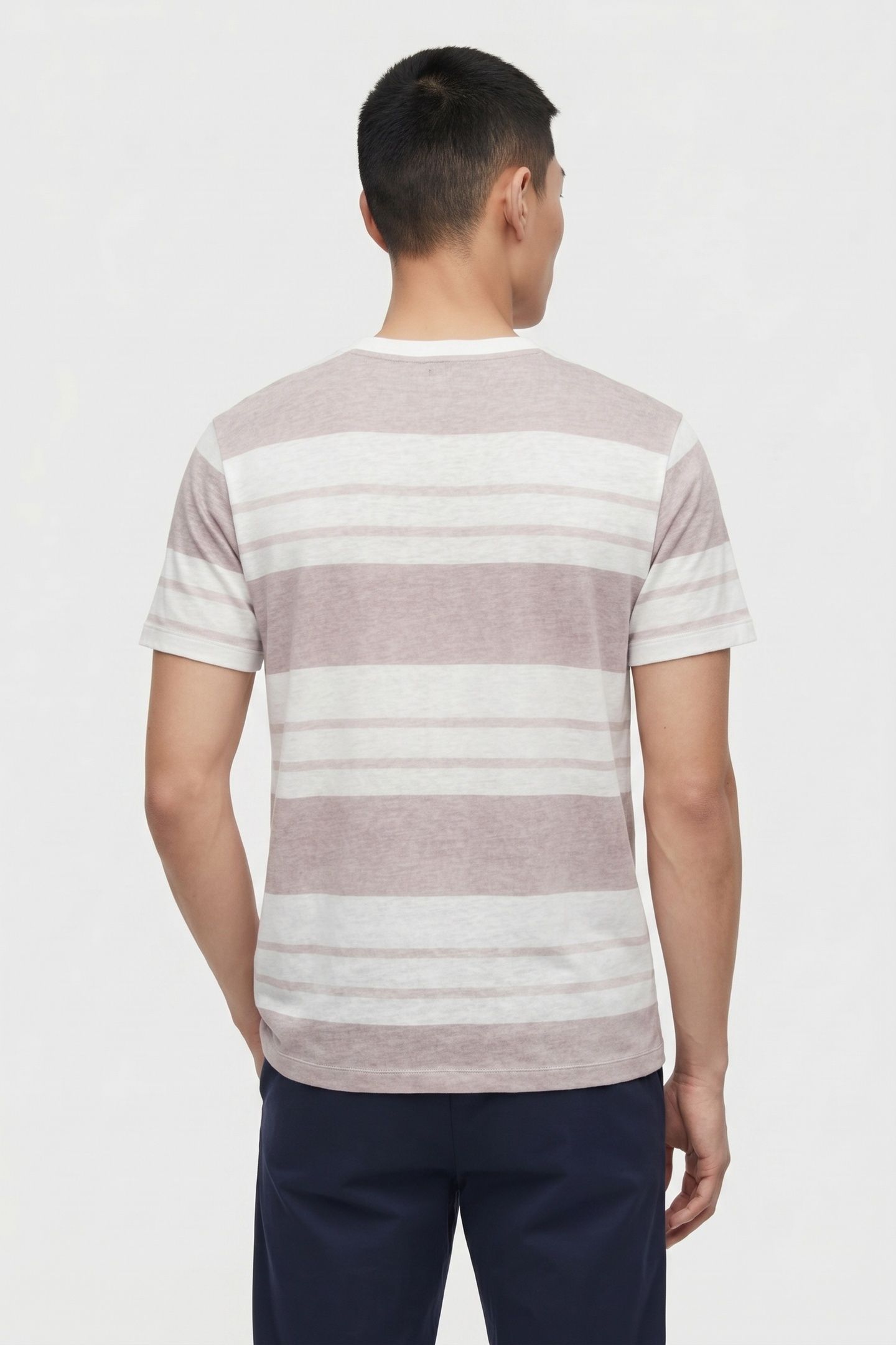 LINEN STRIPE TEE NEUTRAL/WHITE 2