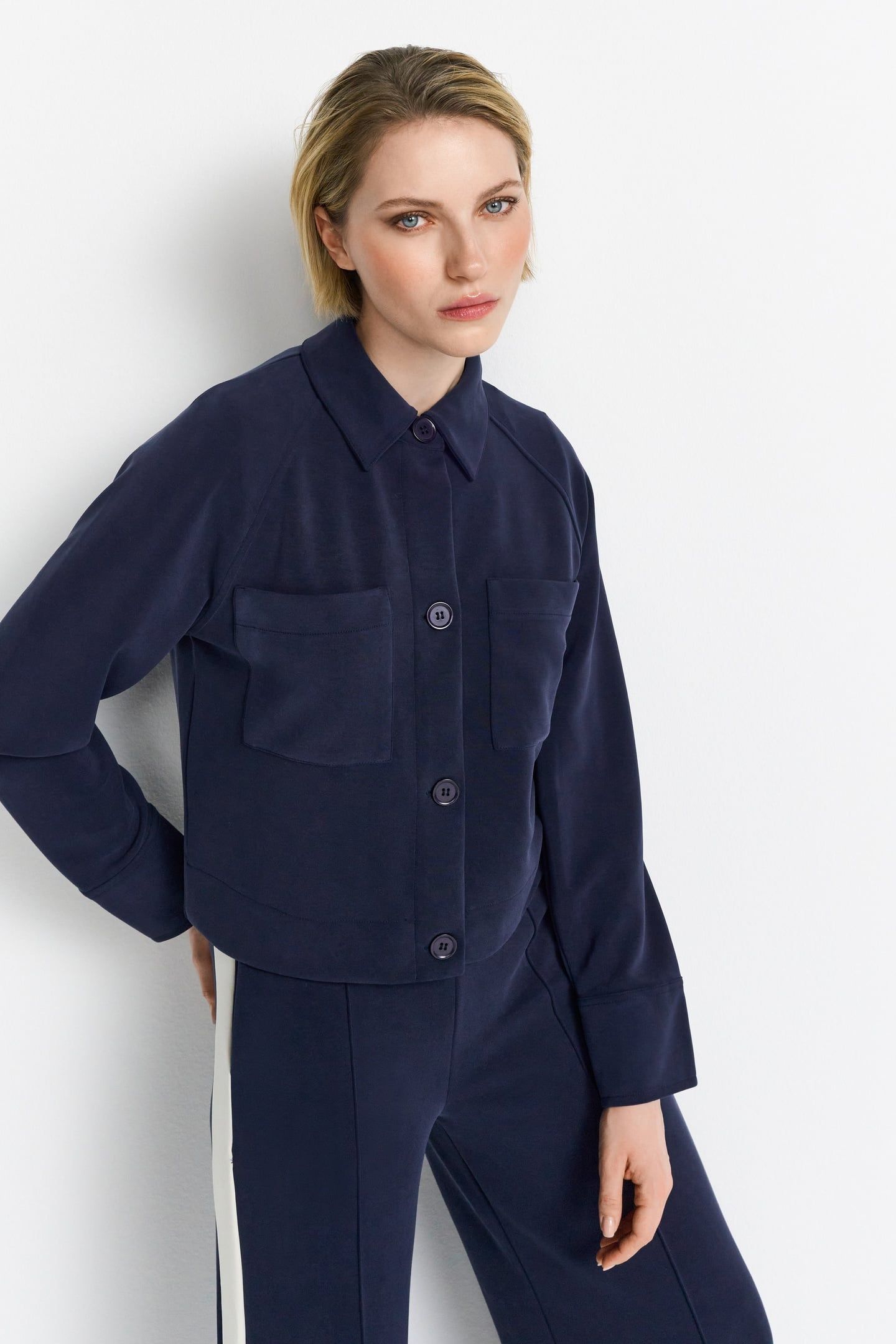 SCUBA JACKET DENIM LOOK MIDNIGHT BLUE 2