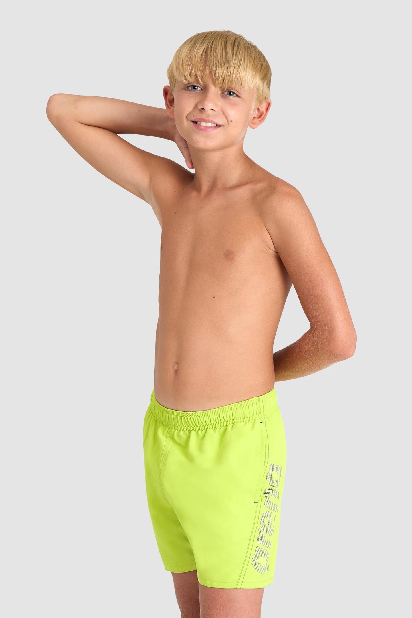 FUNDAMENTALS LOGO JR BOXER R SOFT GREEN-NEON BLUE 3
