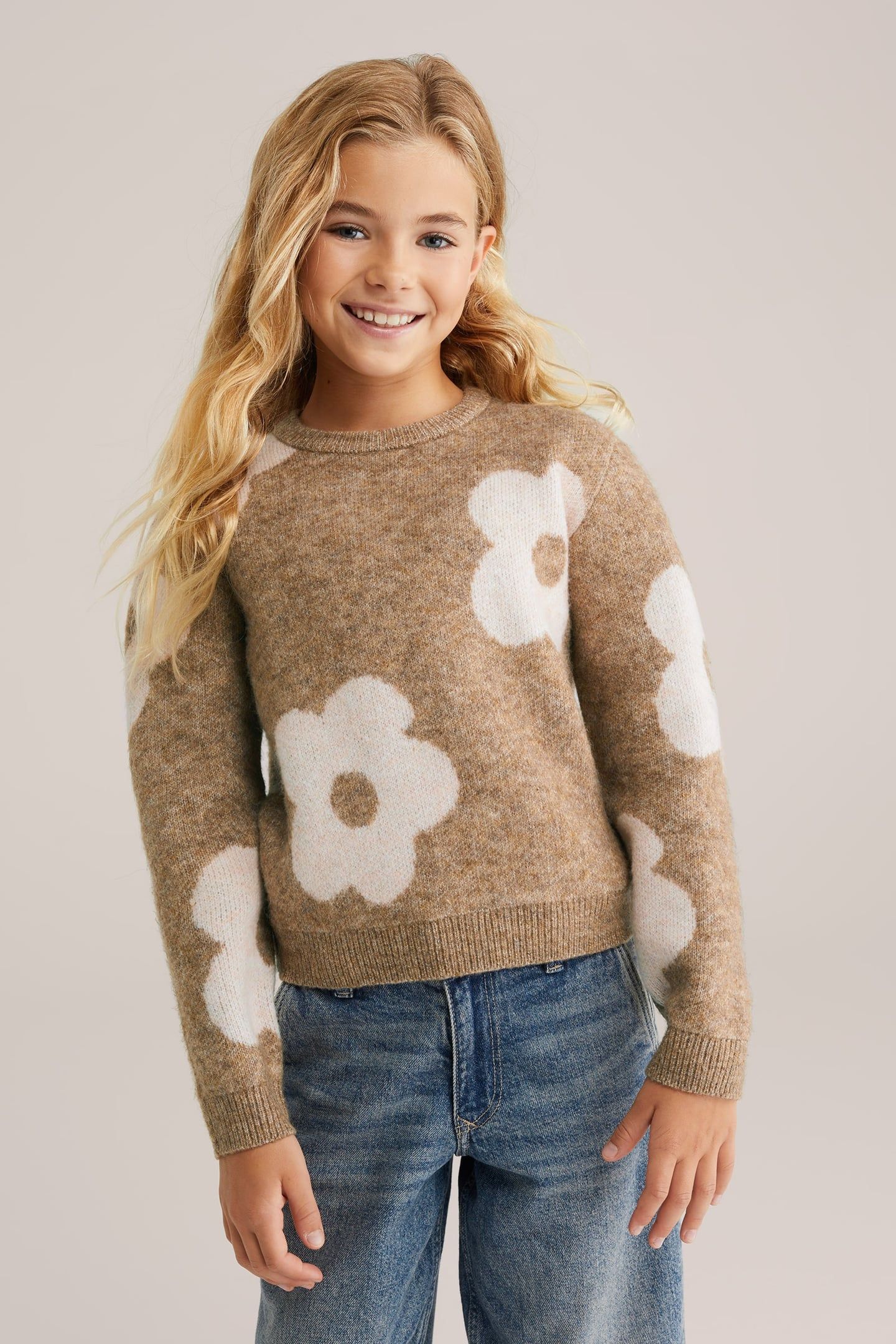 KNITTED PULLOVER LIGHT BROWN 2