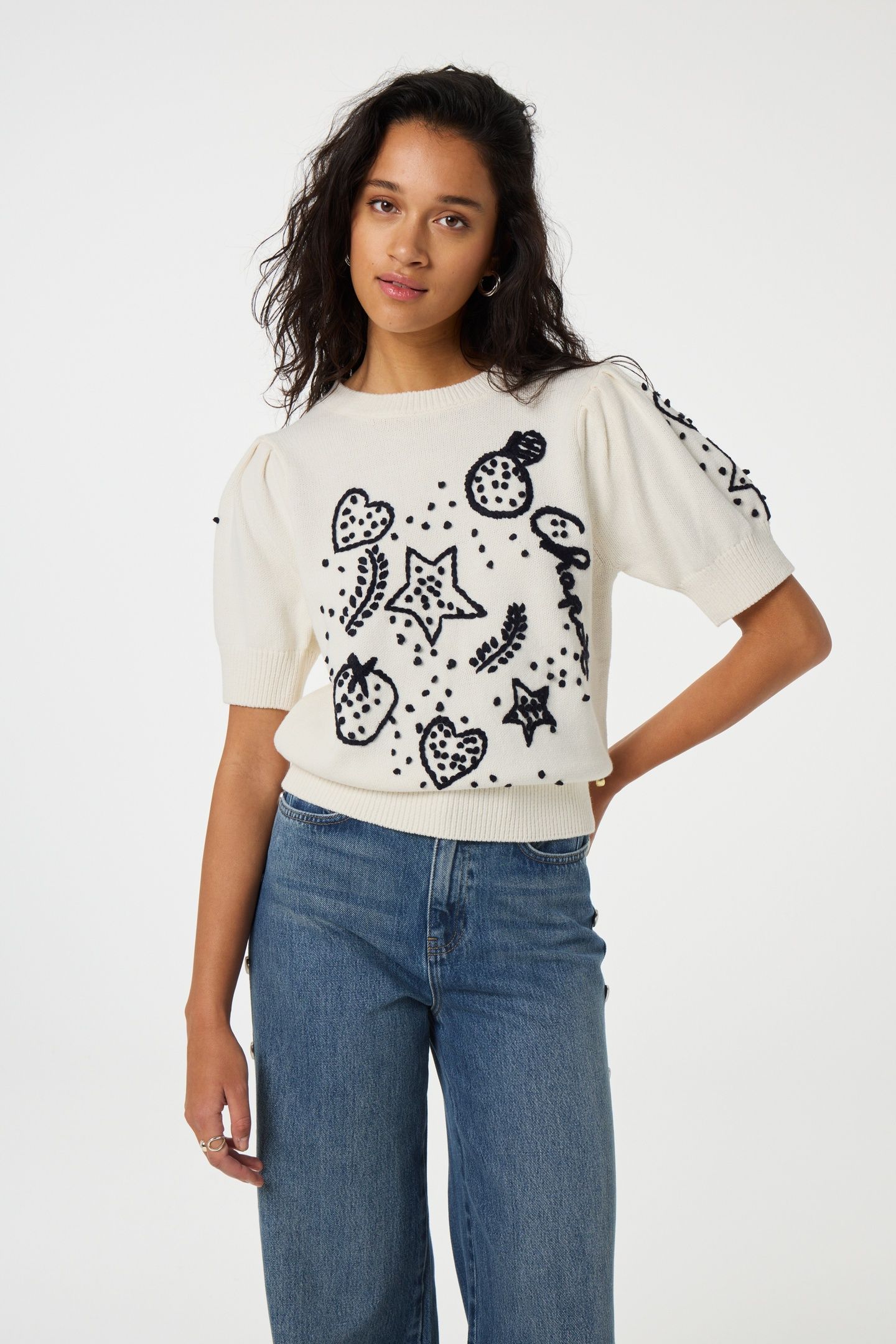 EDO SHORT SLEEVE PULLOVER COSY WHITE 3