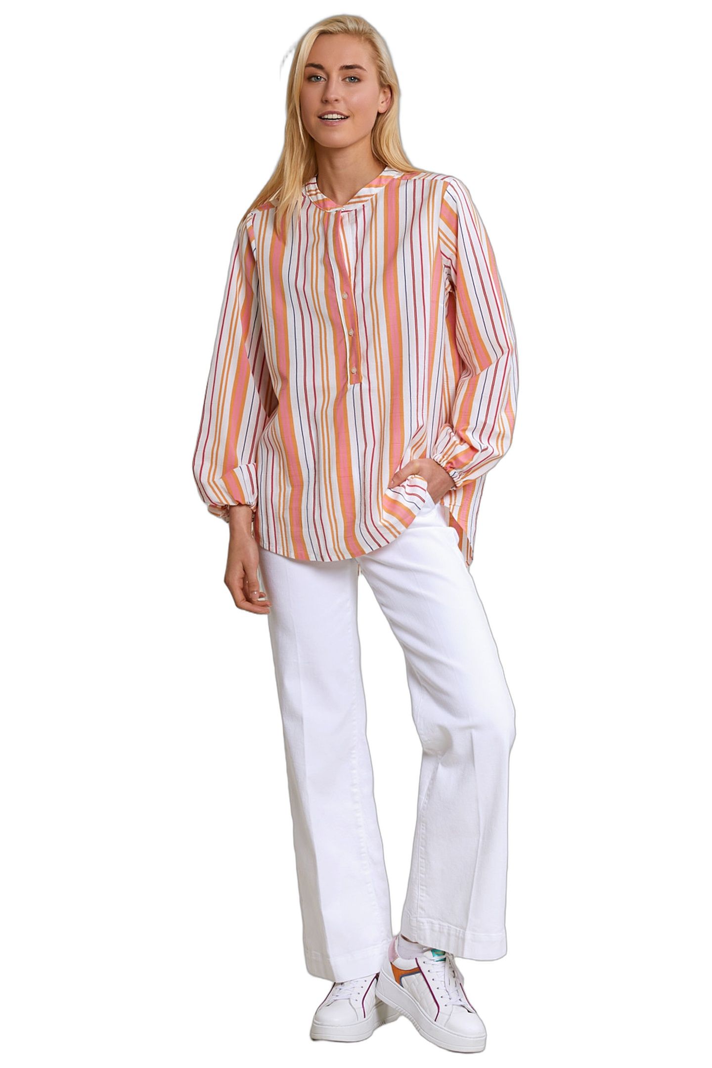 MULTI LOOSE STRIPED BLOUSE LONG SLEEVES 2