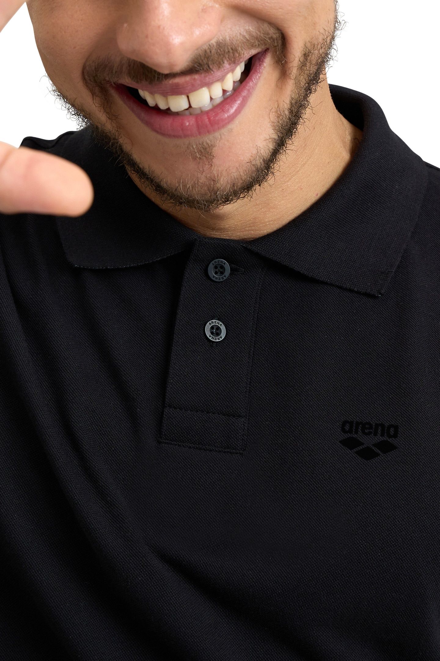 POLOSHIRT SOLID COTTON PIQUET BLACK-ASPHALT 5