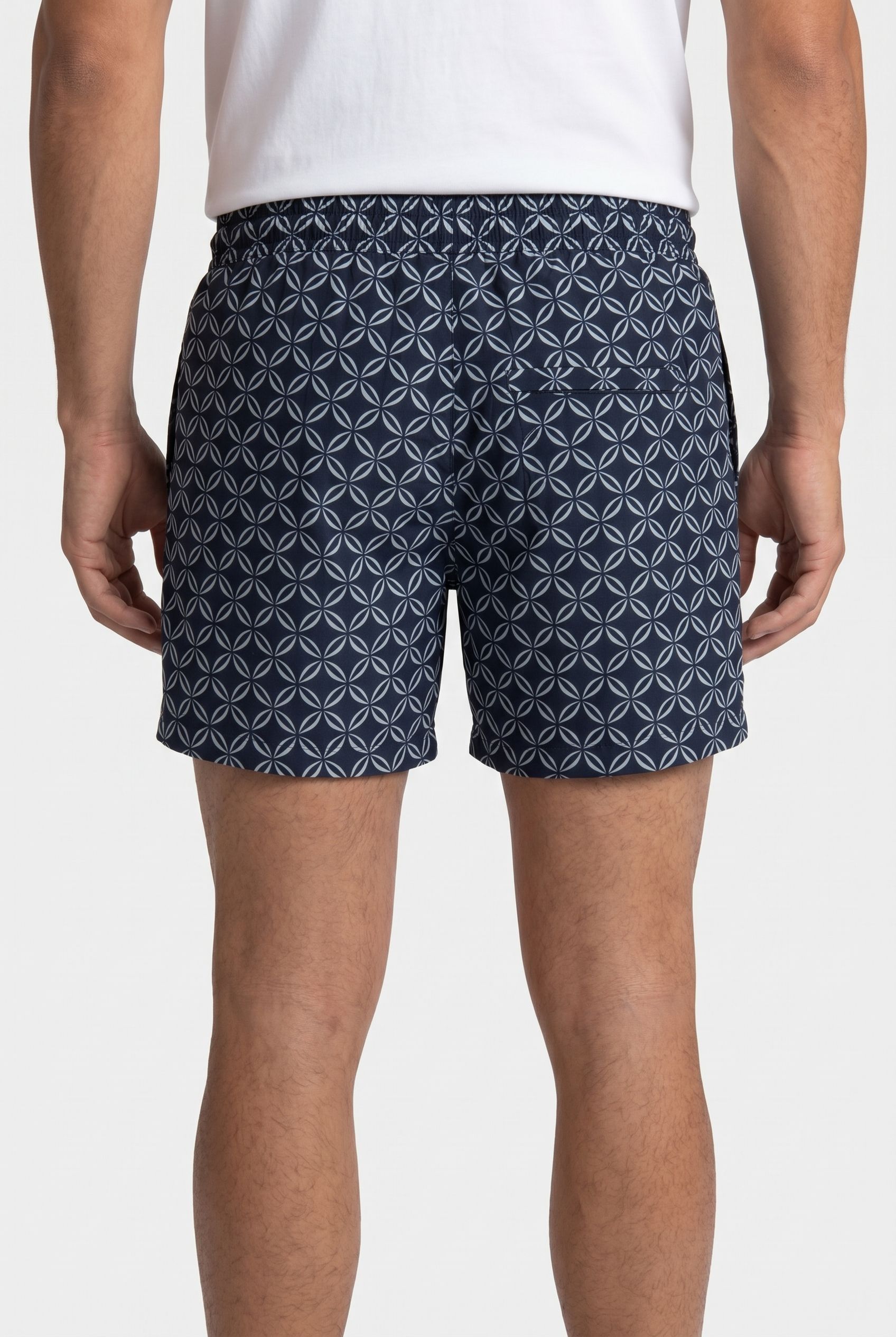 PRINTED SWIM SHORT NAVY 2