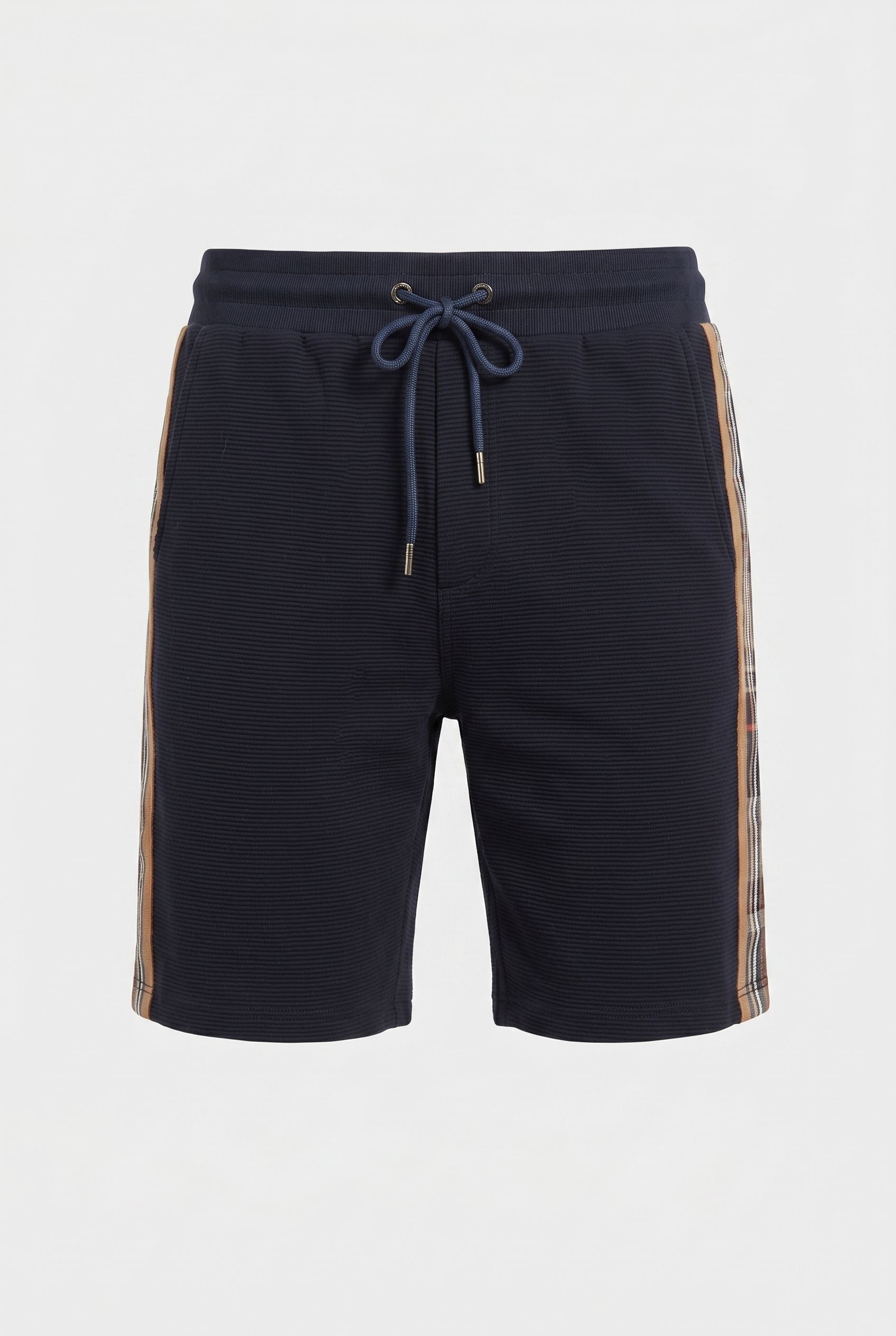 RIBBED SHORT WITH CONTRAST SIDE STRIPE NAVY 3
