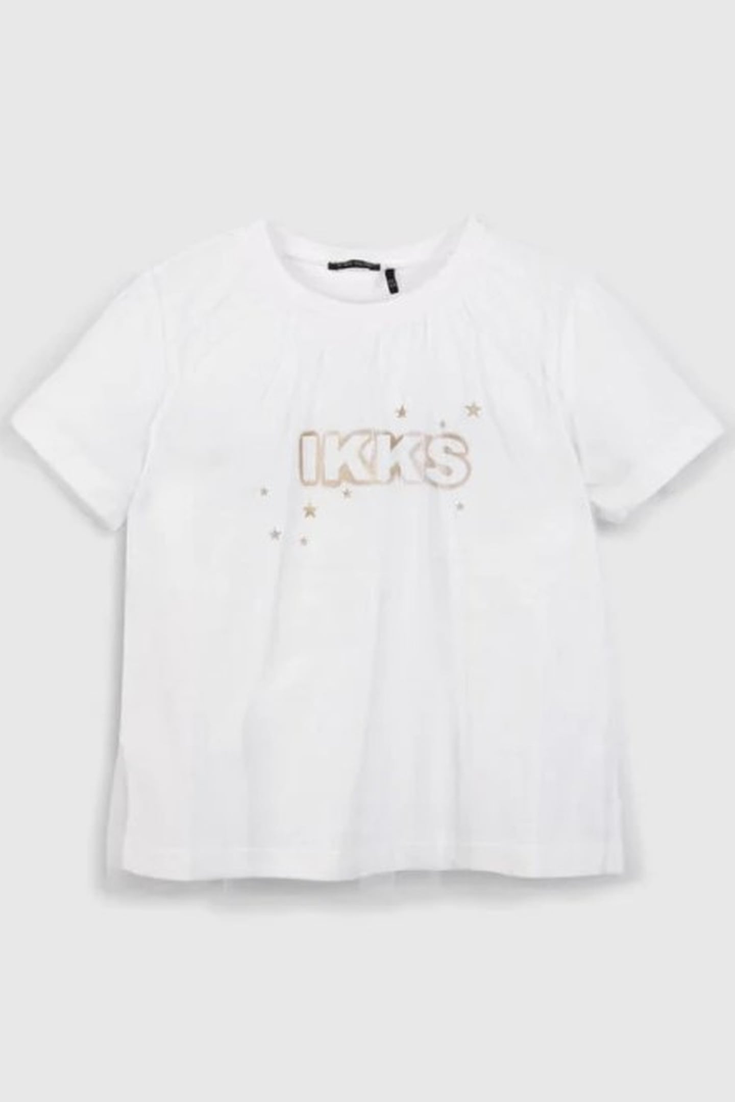 WHITE BI-MATERIAL T-SHIRT WITH TULLE TOP 1