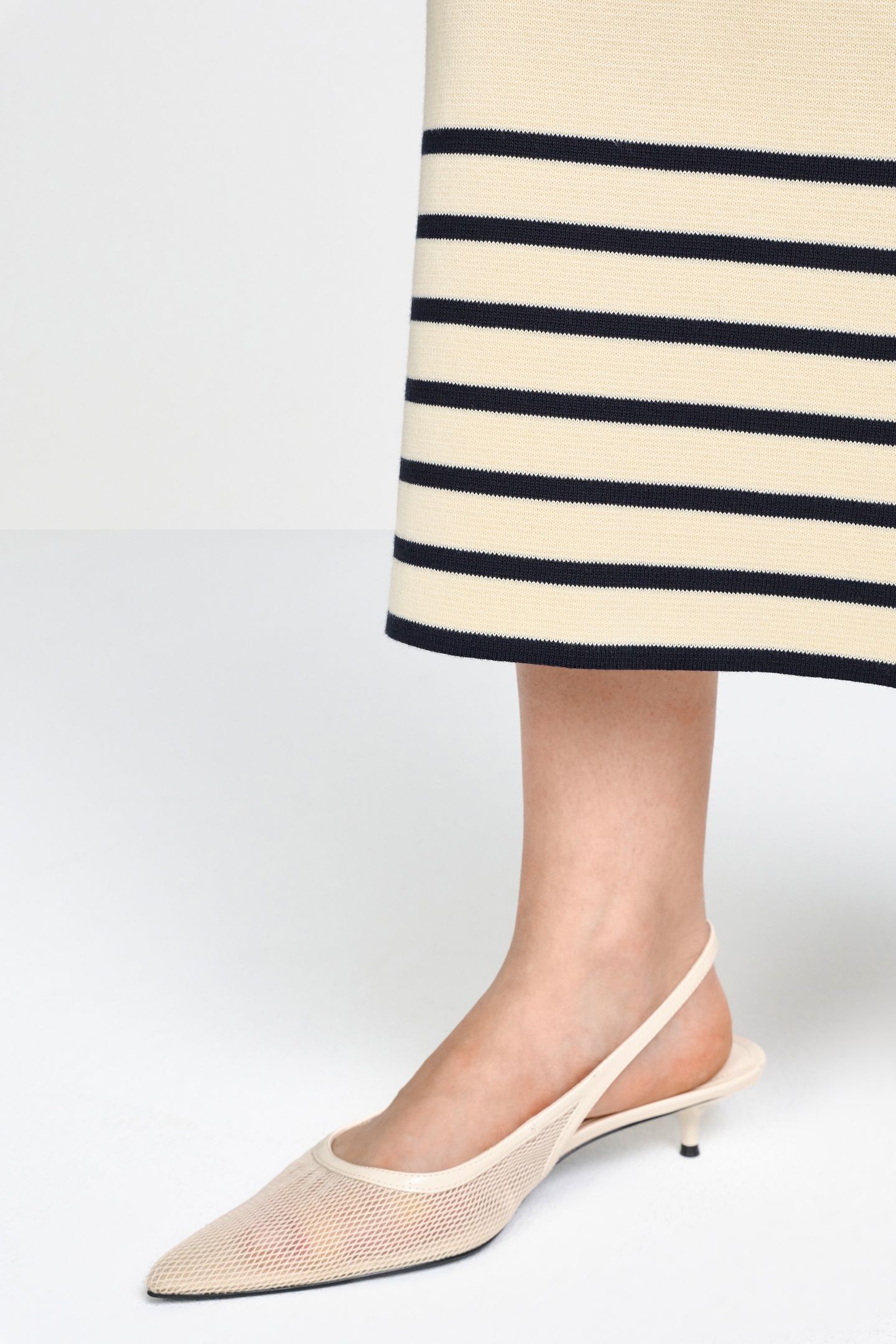 STRIPED KNIT SKIRT PEARL WHITE 7