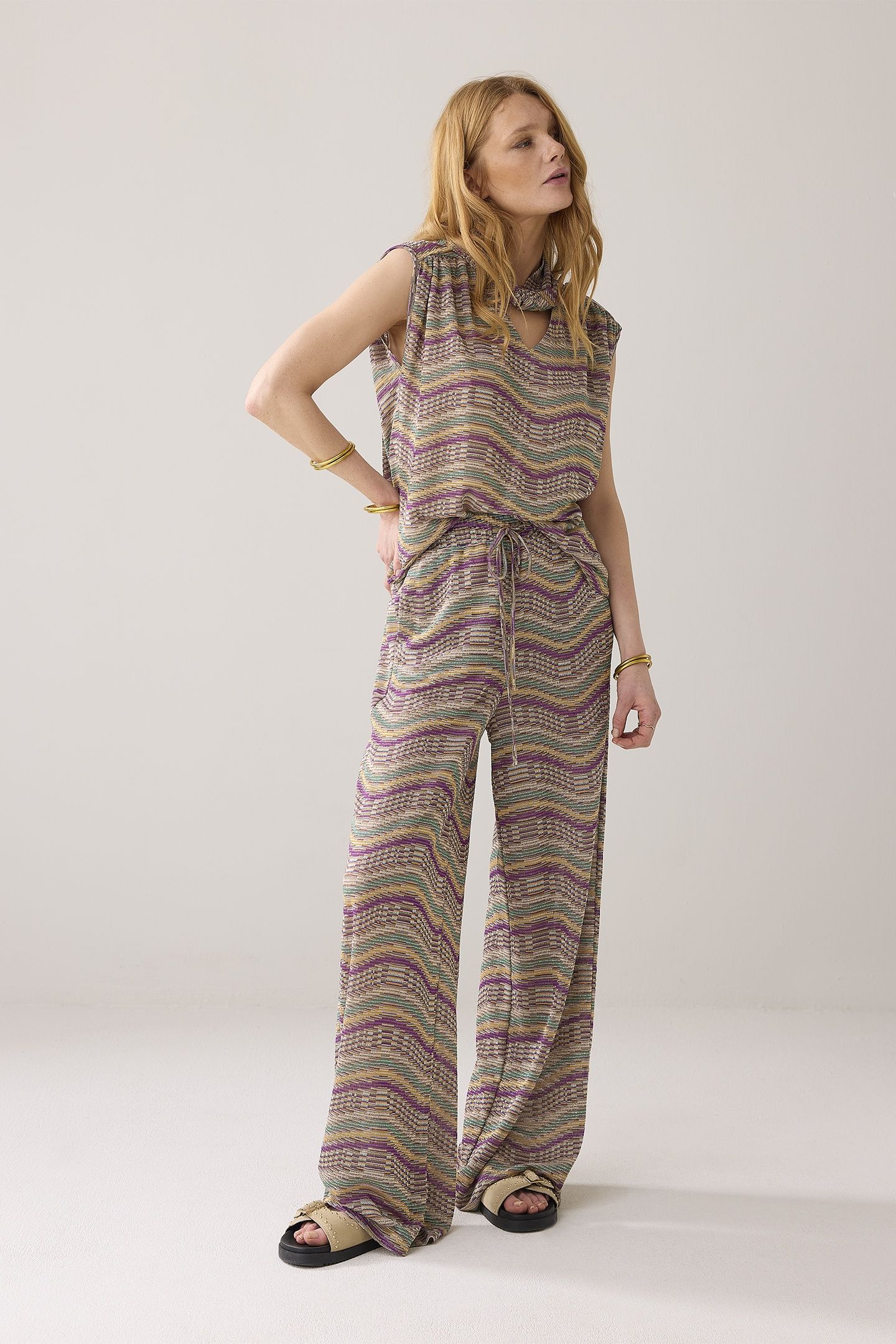 WIDE LEG PANT MULTICOLOUR SPARKLY WAVE 2