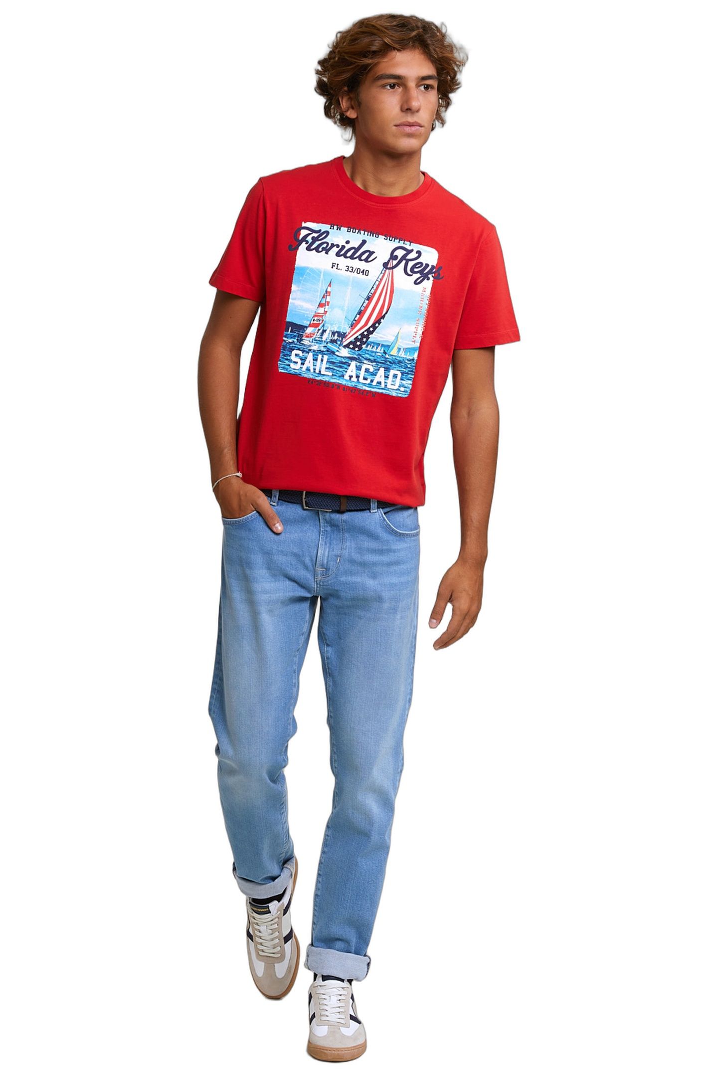 NORMAL FIT BASIC T-SHIRT SHORT SLEEVES HARVARD RED 2