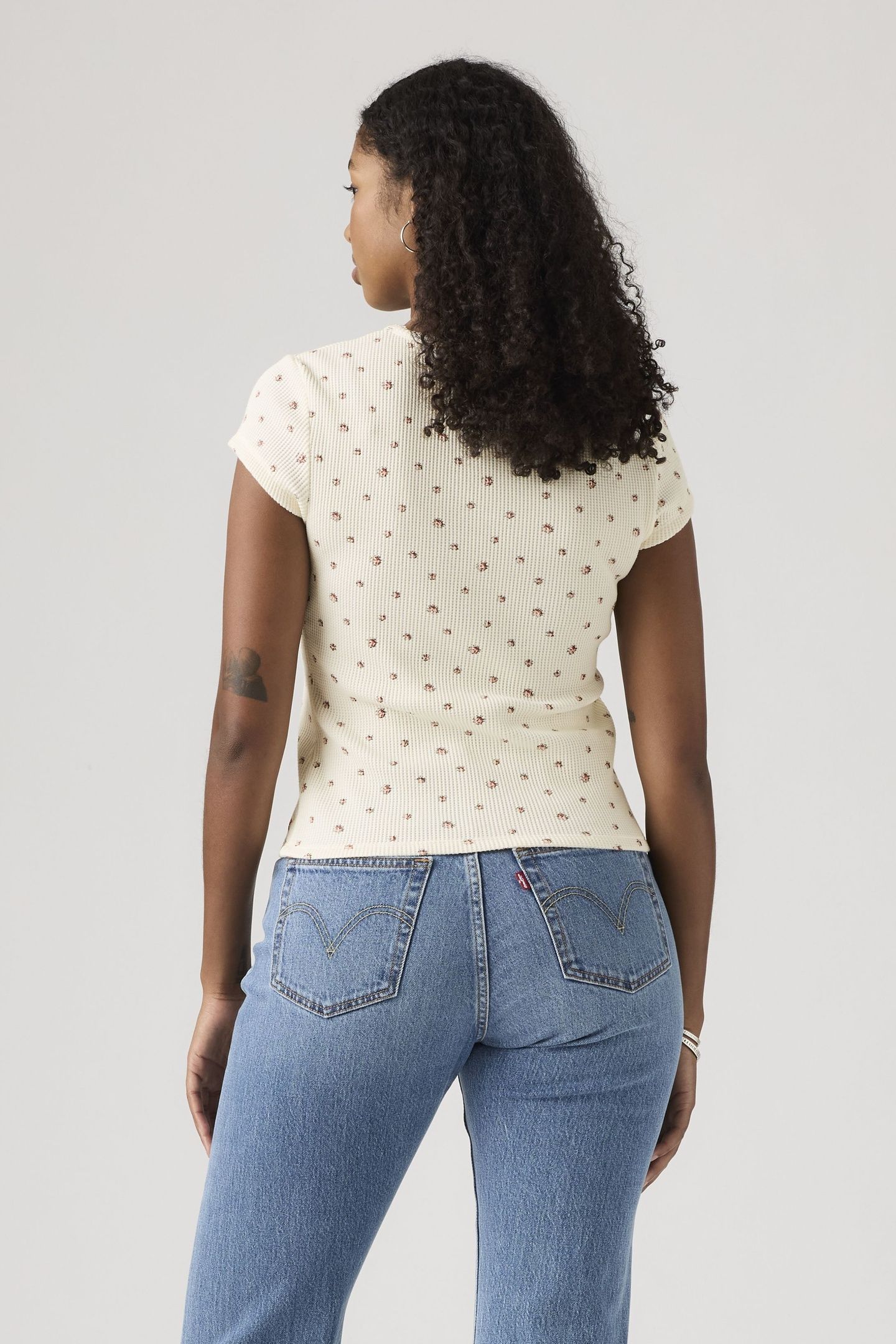 DRY GOODS WAFFLE CAP-SLEEVE TEE 2