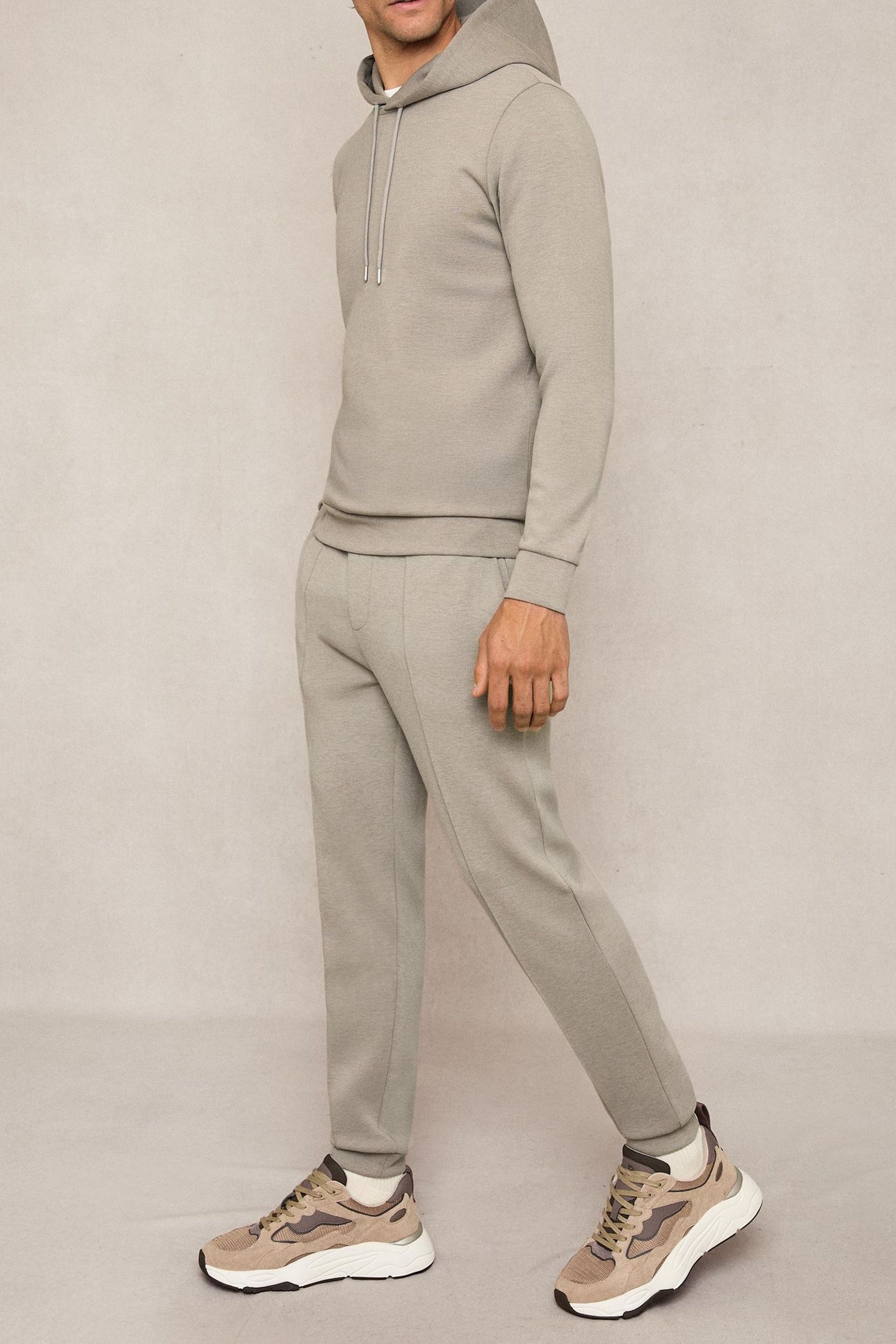 INTERLOCK DRAWSTRING JOGGER TAUPE 3