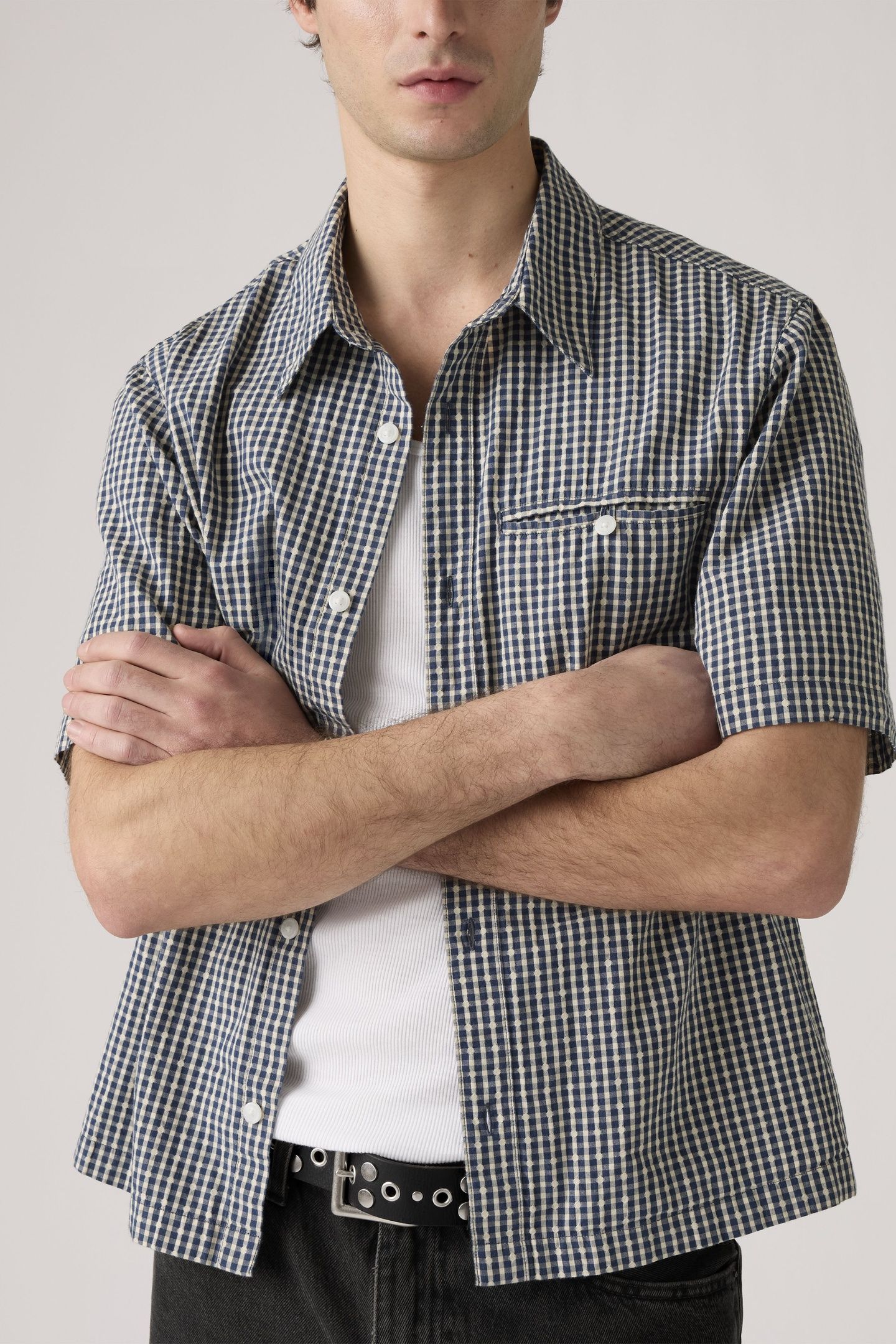 SHORT SLEEVE ZANDT CROPPED SHIRT 3