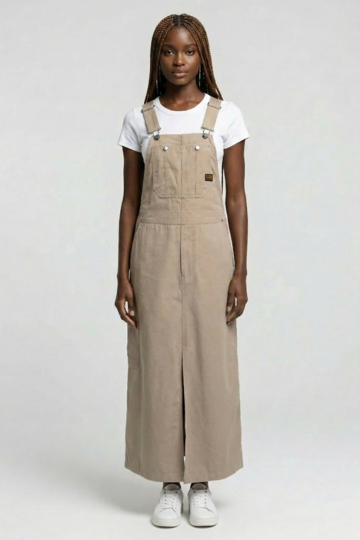 DUNGAREE DRESS S/L LIGHT TOGGEE 1