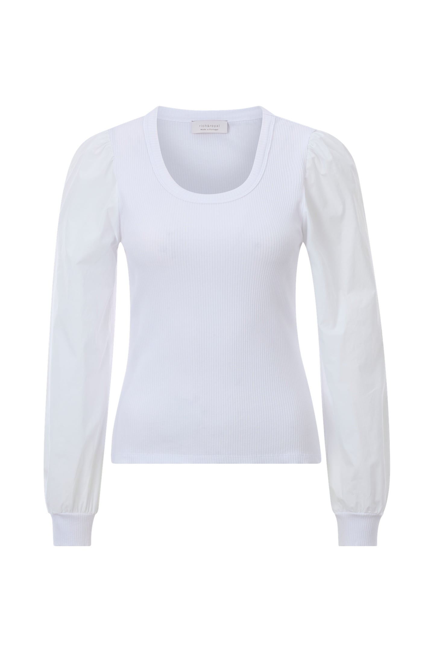 COTTON MAT MIX LONGSLEEVE ORGANIC WHITE 1