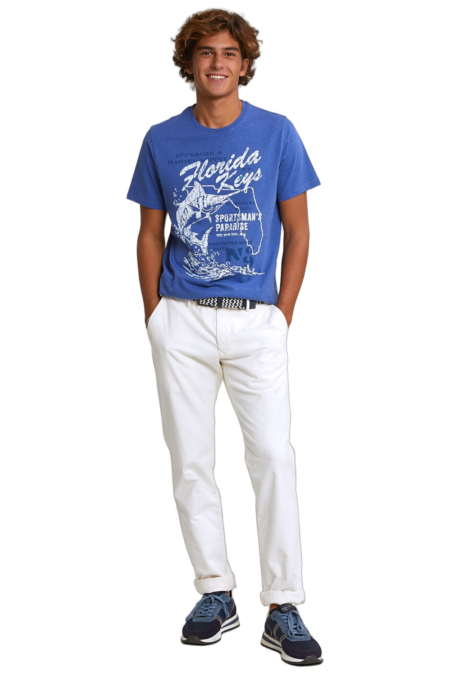 NORMAL FIT BASIC T-SHIRT SHORT SLEEVES HAMPTONS BLUE MIX 2
