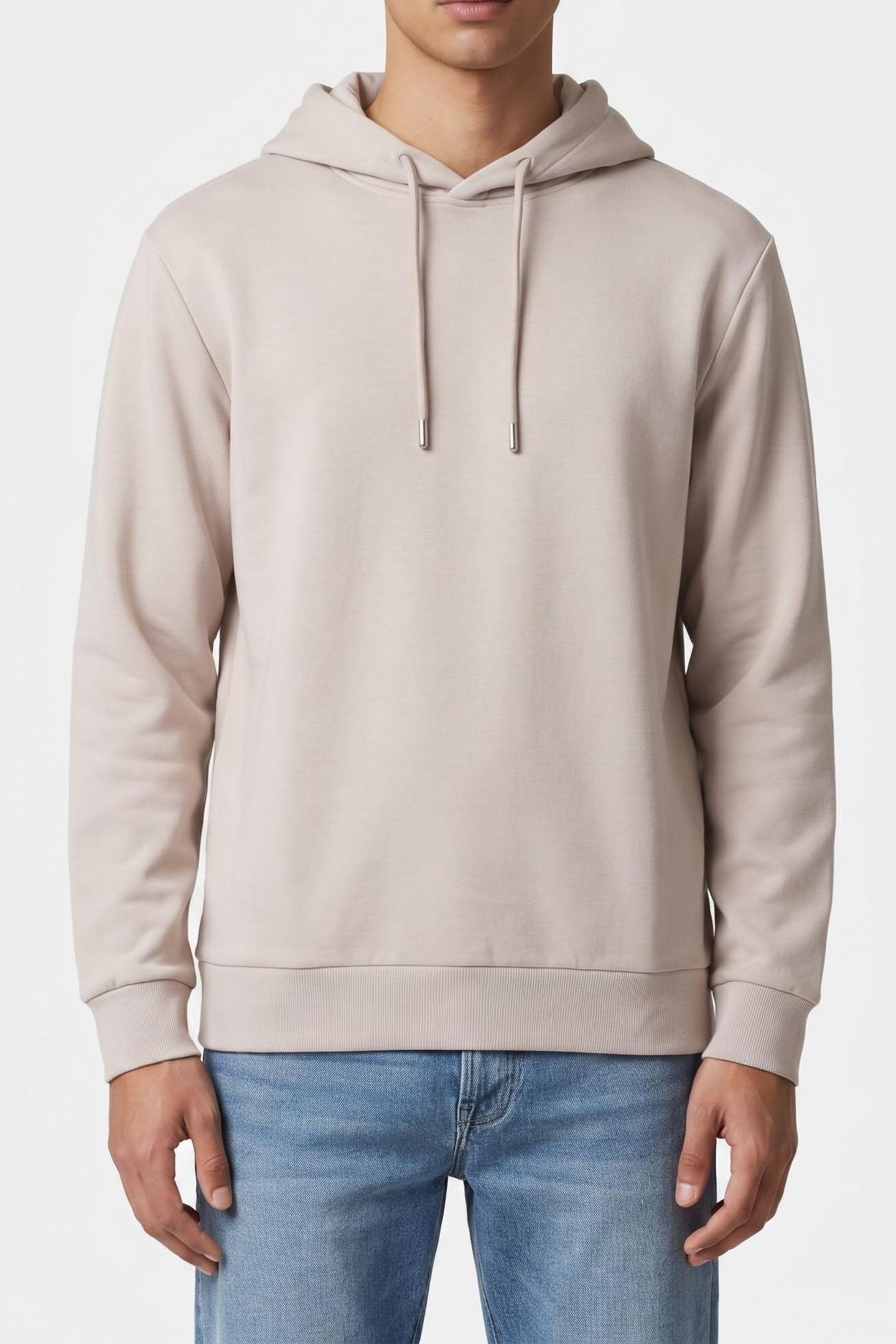LS INTERLOCK HOODIE TAUPE 1