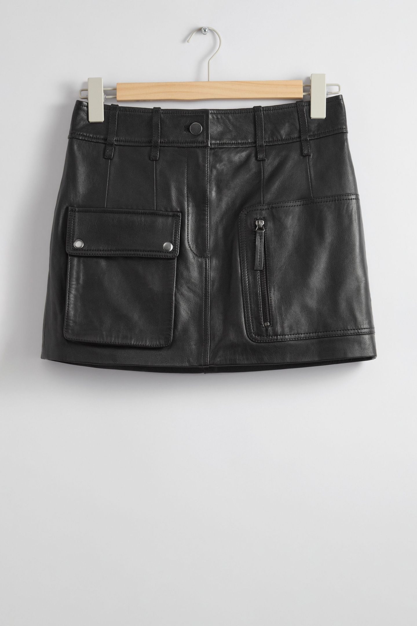 NOOMI LEATHER SKIRT BLACK 3