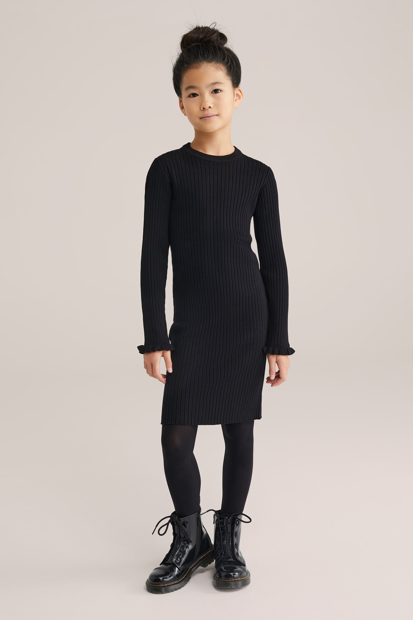 DRESS MID LENGTH BLACK 1