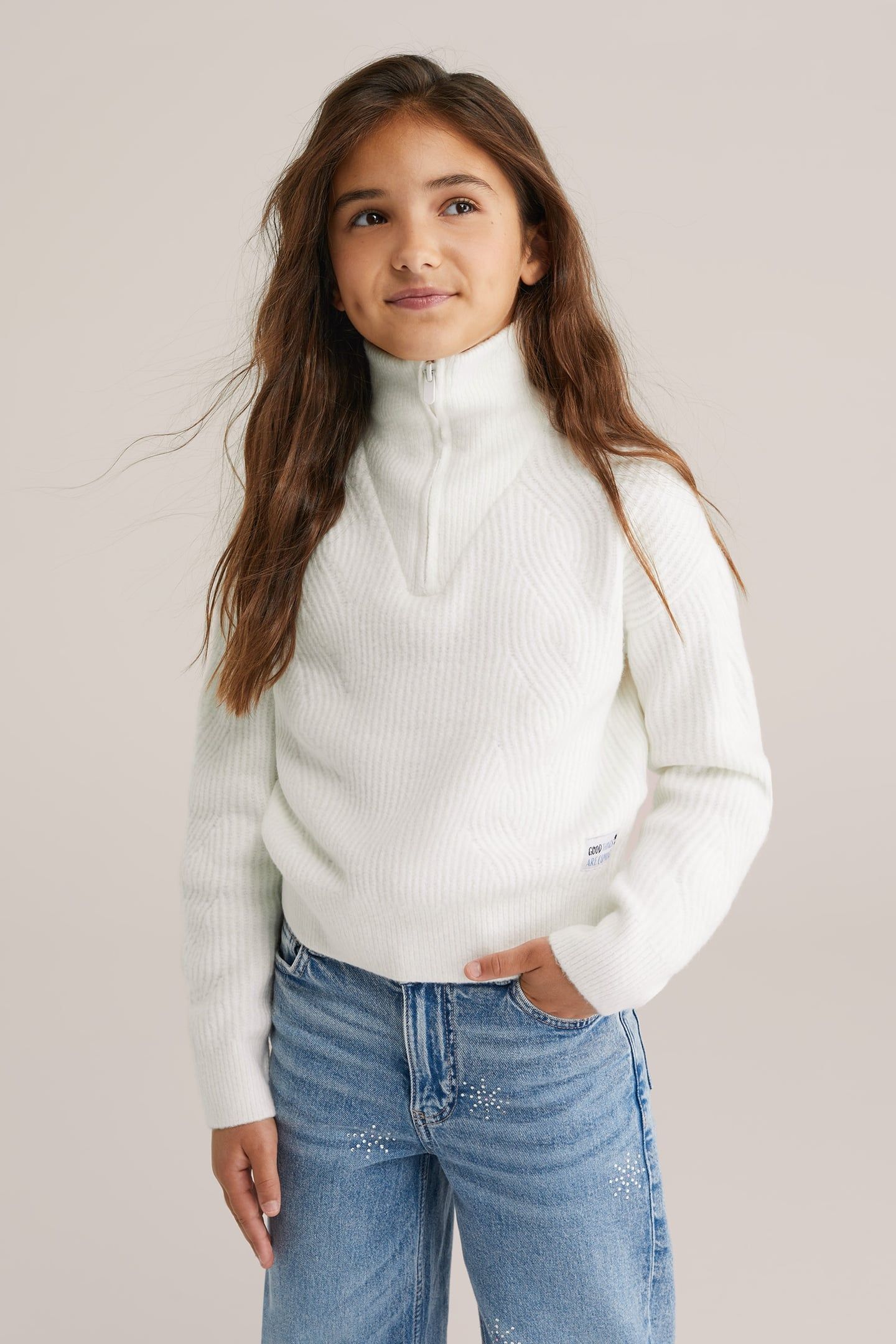 KNITTED PULLOVER OFF-WHITE 1
