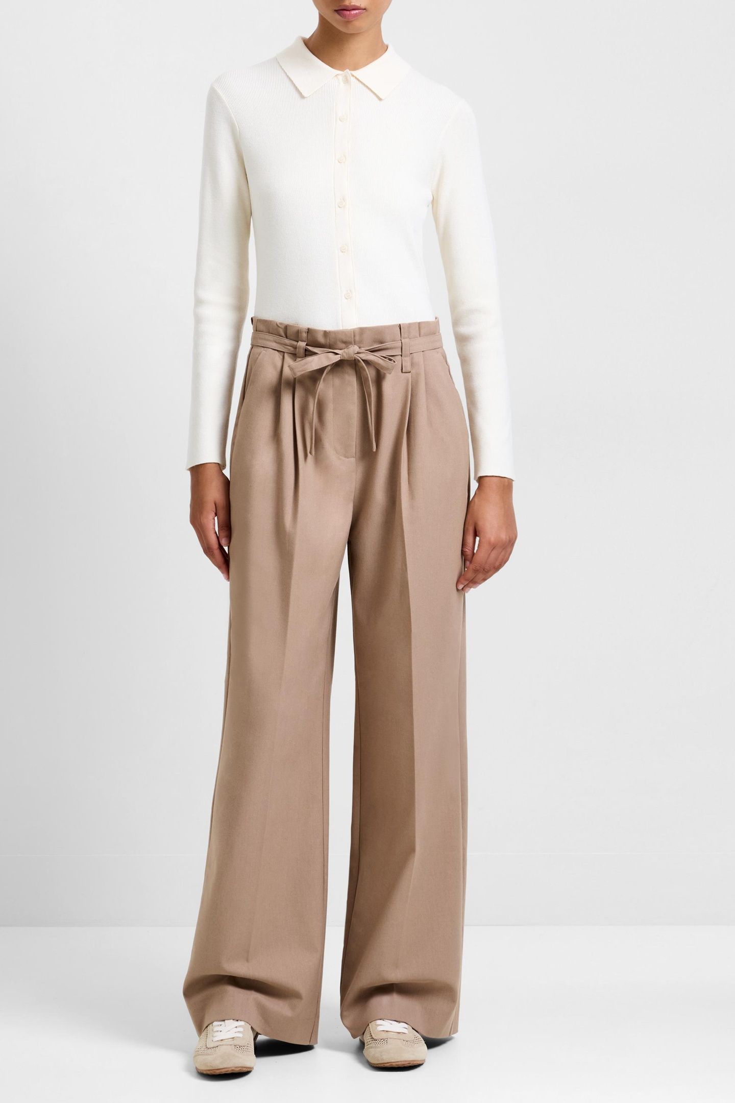 FERRI FLANNEL WIDE LEG TRSR CAMEL 1