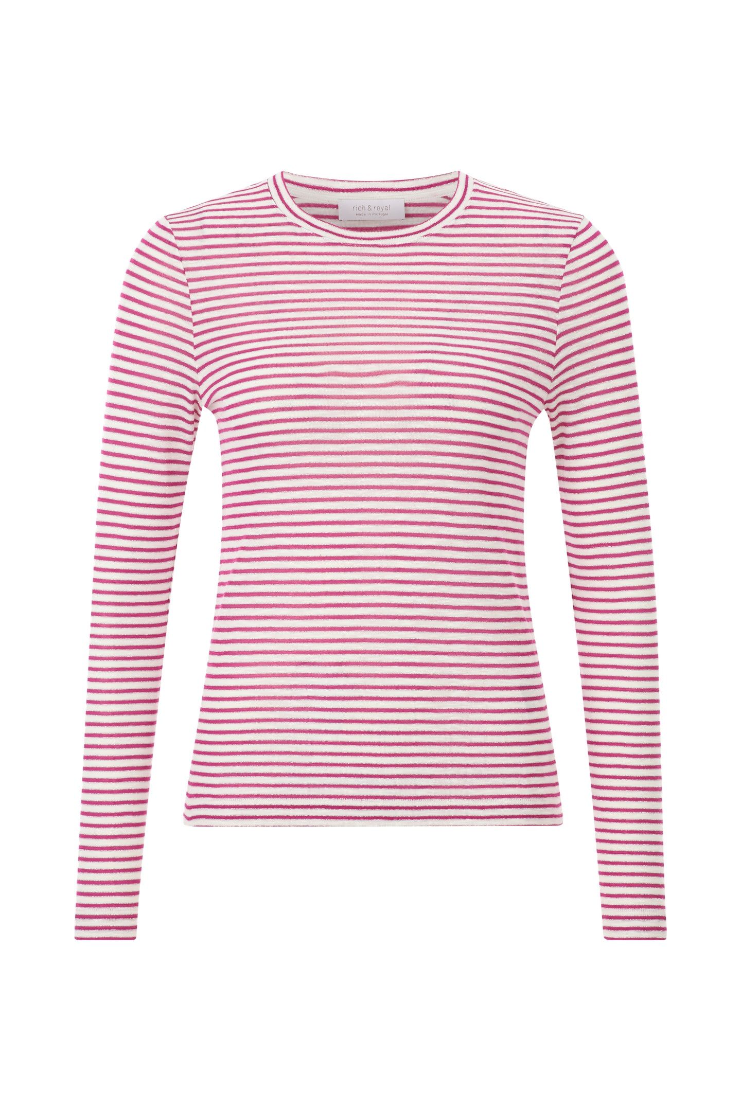 SPARKLE STRIPED LONGSLEEVE ORGANIC RASPBERRY PINK 3
