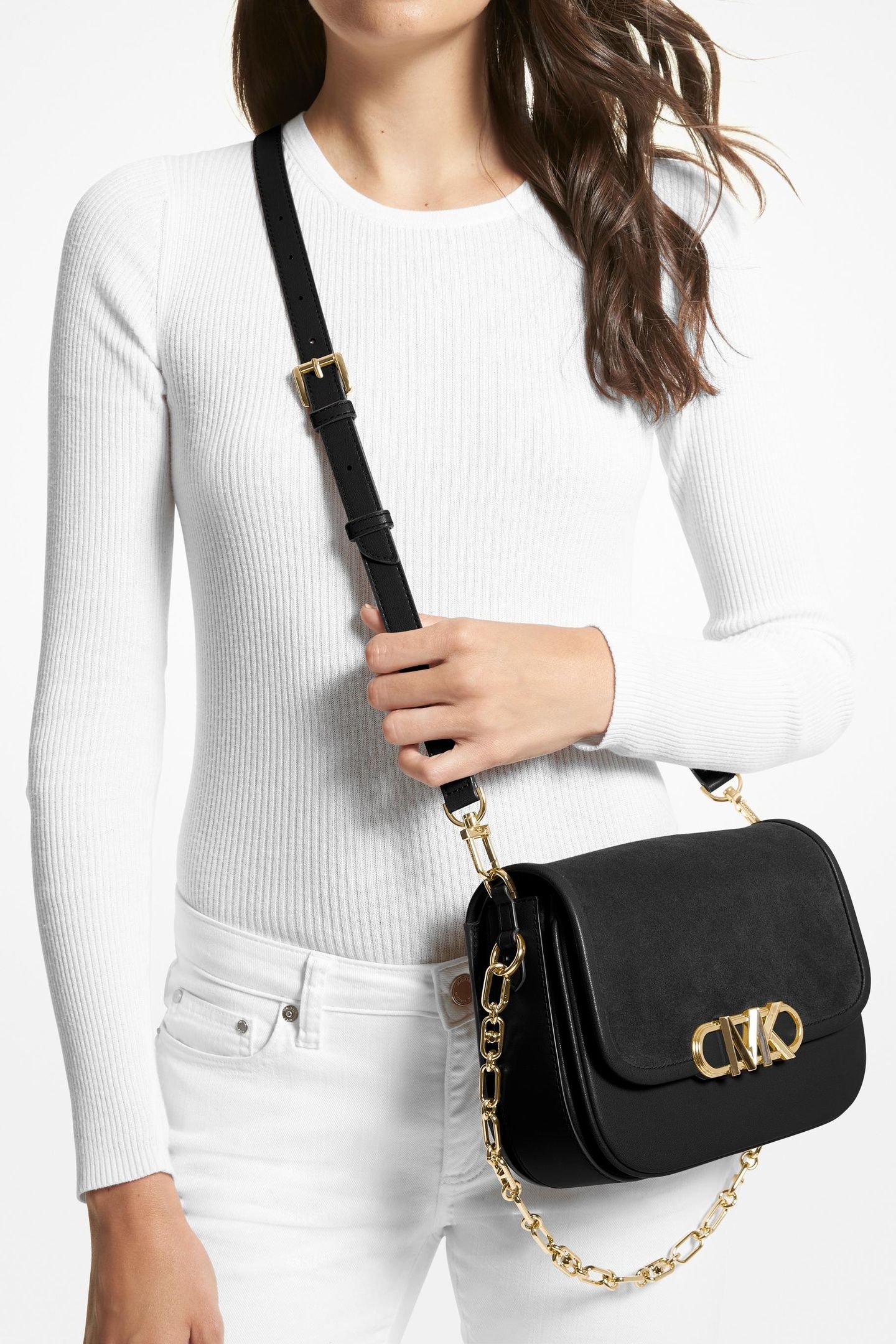 MEDIUM SADDLE MESSENGER BLACK 1