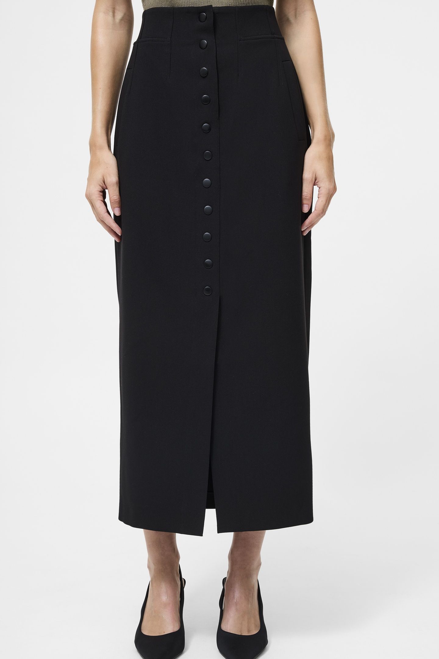 JAIDEN TAILORED LONG SKIRT BLACK 3