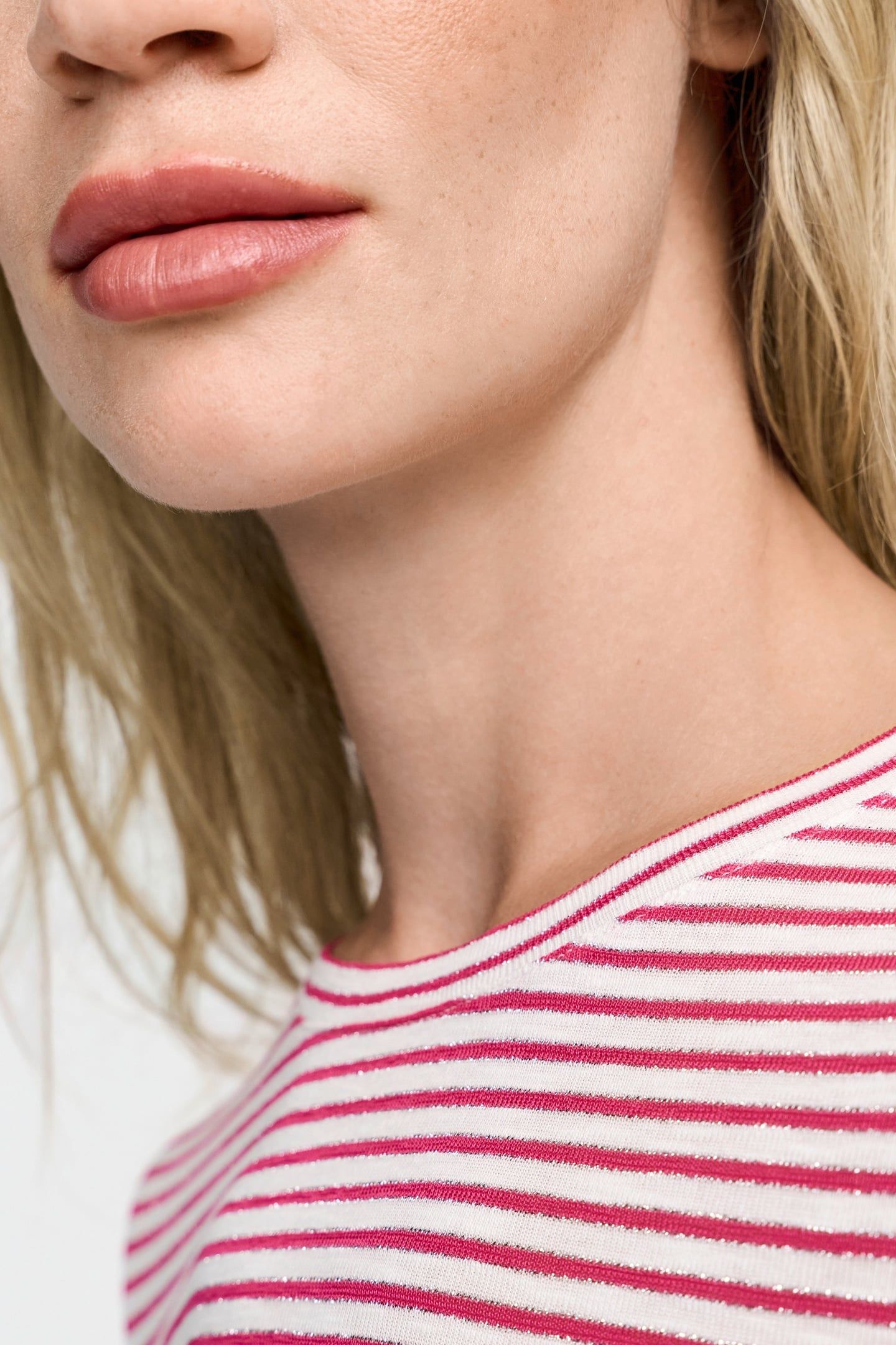 SPARKLE STRIPED LONGSLEEVE ORGANIC RASPBERRY PINK 4