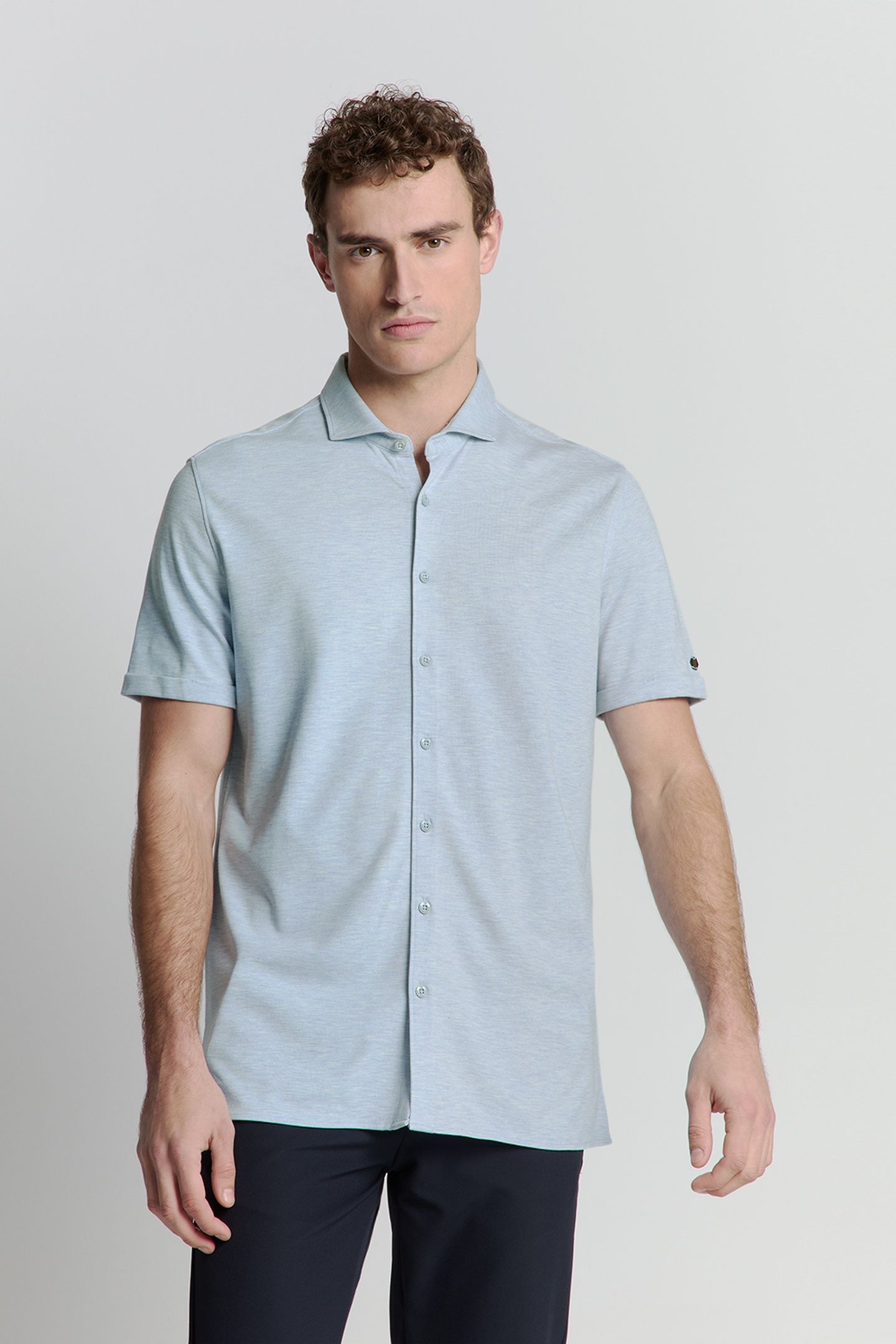 SHIRT SHORT SLEEVE JERSEY MELANGE STRETCH CLOUD 1
