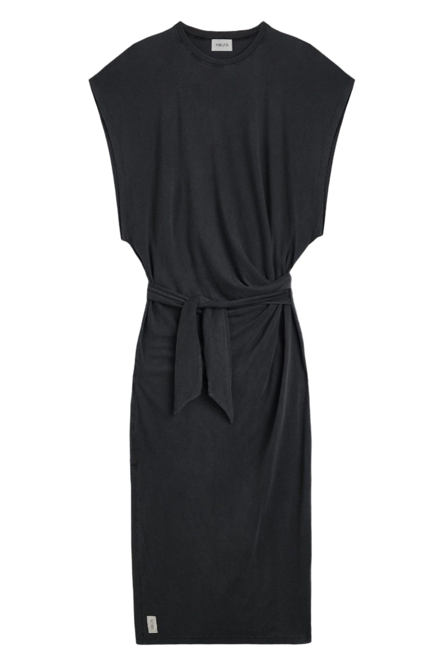 THE DARK LONG KNOTTED BATWING DRESS BLACK 3