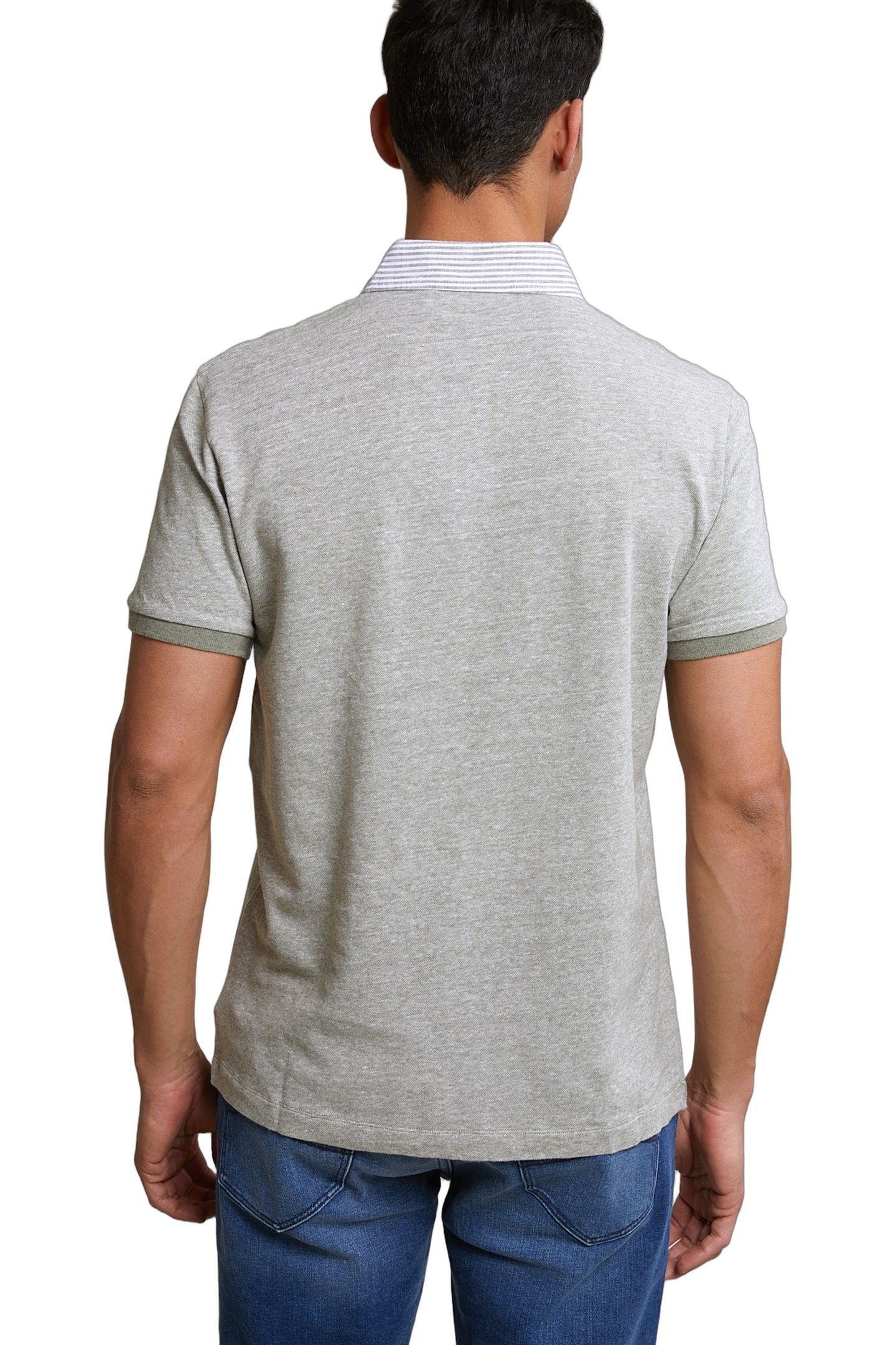 CUSTOM FIT COTTON-LINEN POLO SAFARI MIX 4