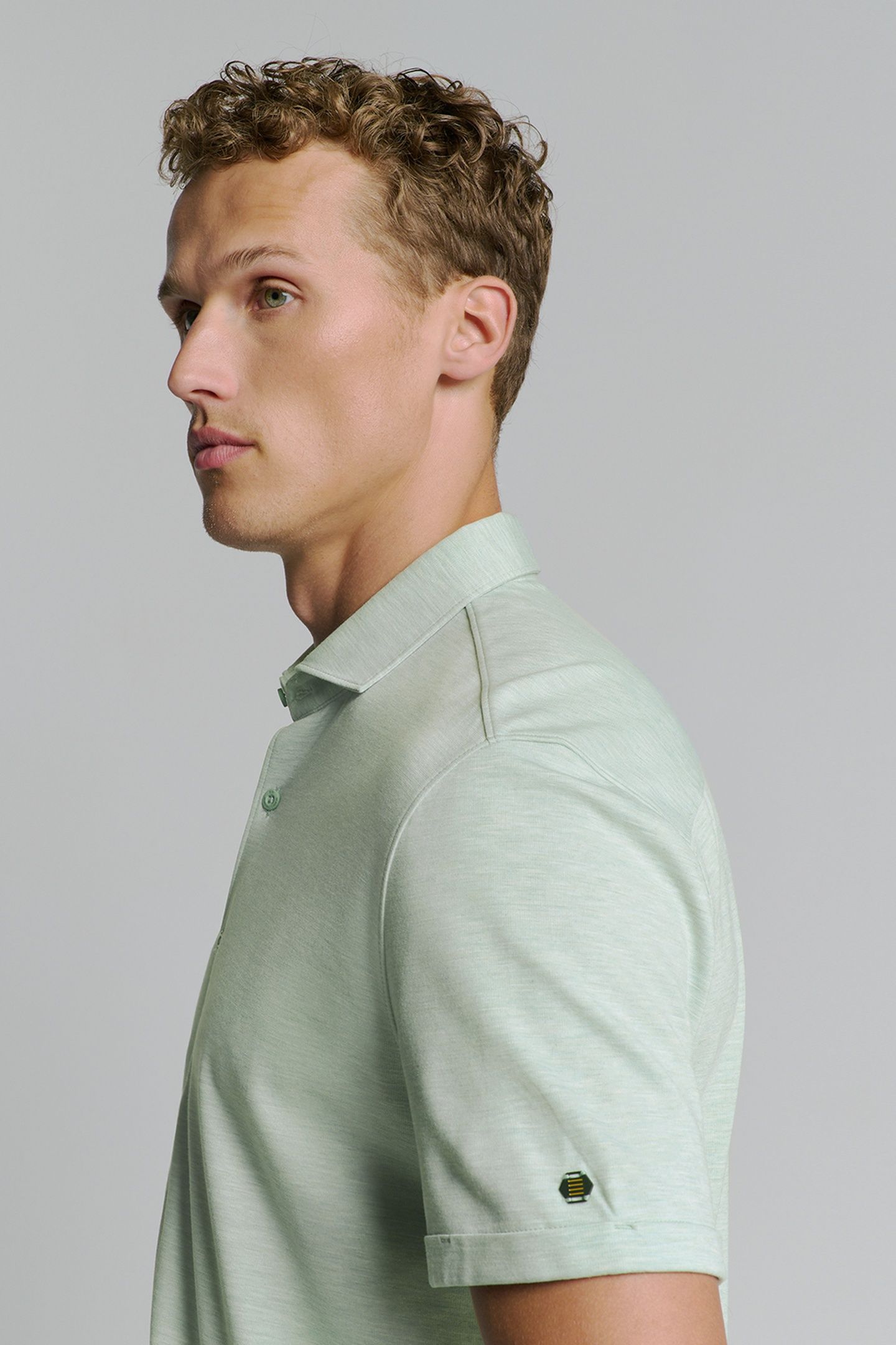 SHIRT SHORT SLEEVE JERSEY MELANGE STRETCH MINT 6