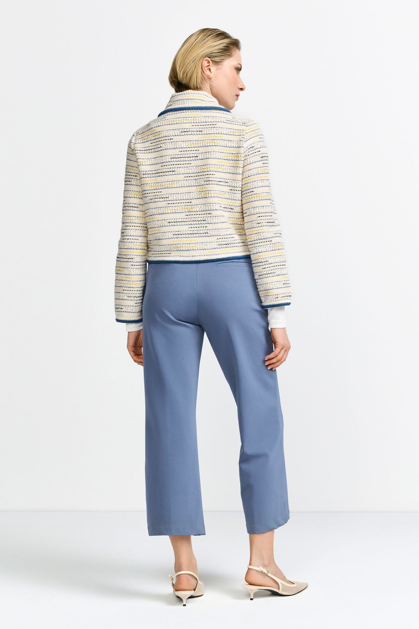 BOUCLÉ JACKET WITH TAPE VINTAGE BLUE 3