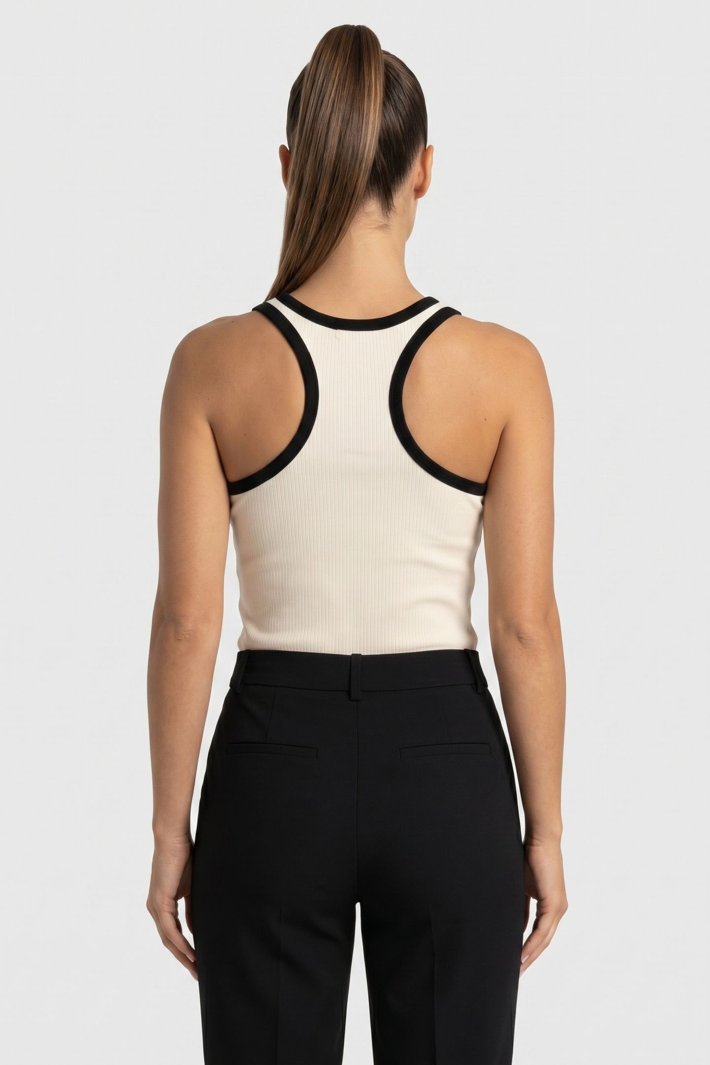 SINGLET RIB JERSEY IVORY 2