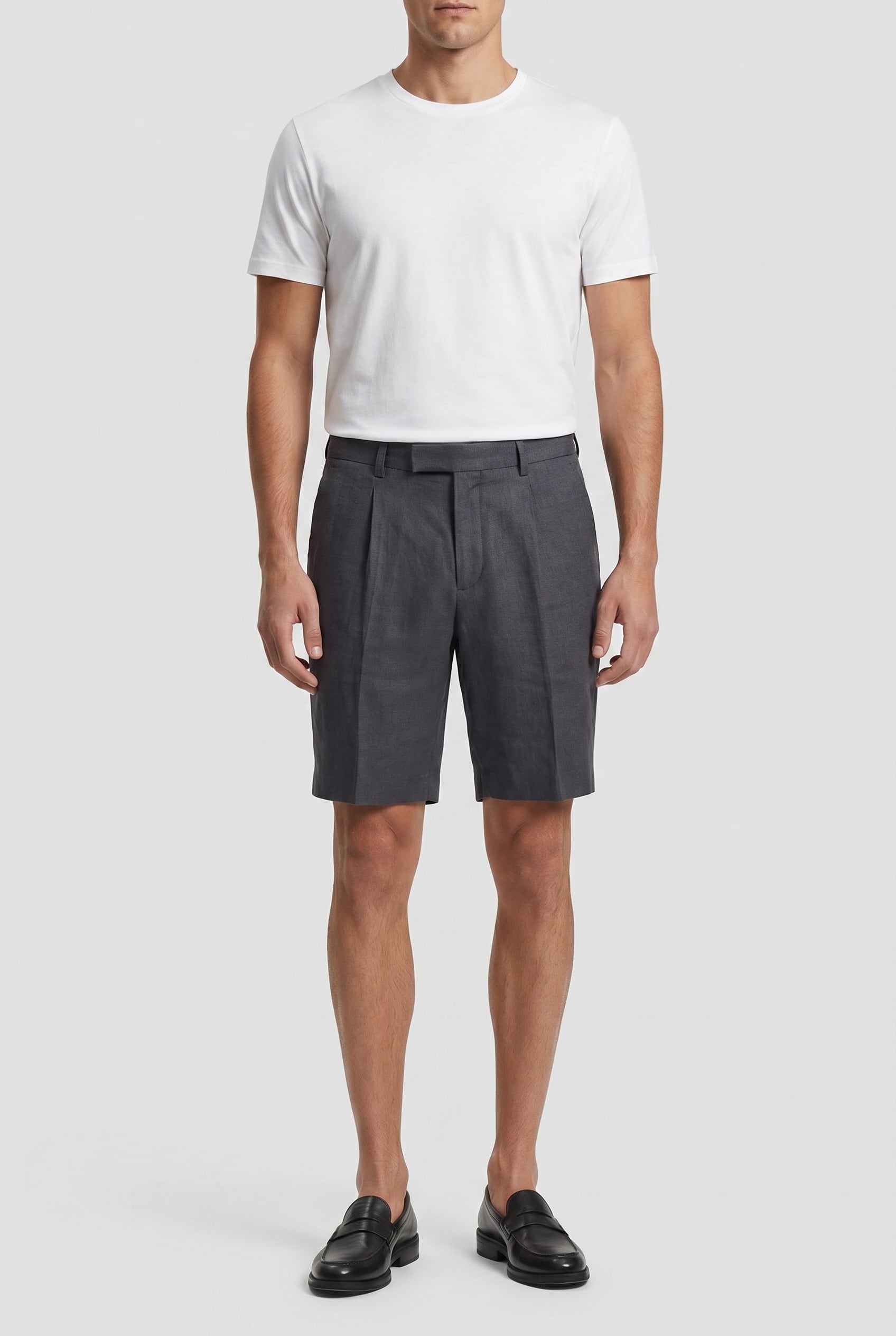 LINEN SHORT AIRFORCE BLUE 1