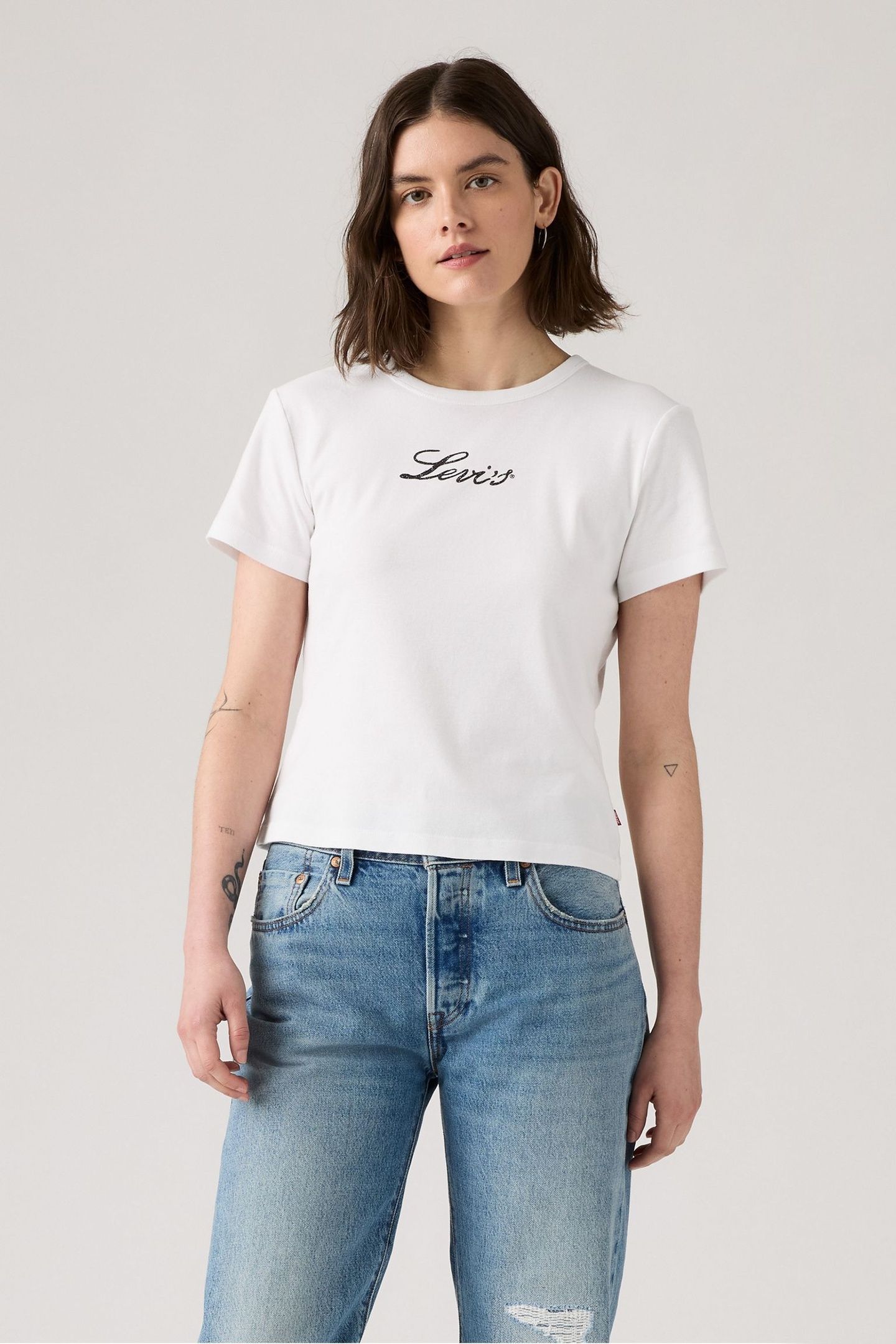 GRAPHIC RICKIE TEE GLITTER SCRIPT BRIGHT 2