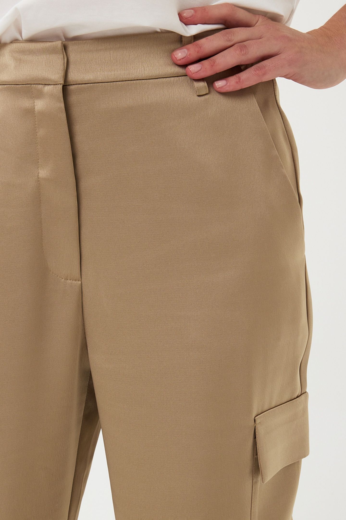 TROUSERS CARGO SATIN GOLD 7