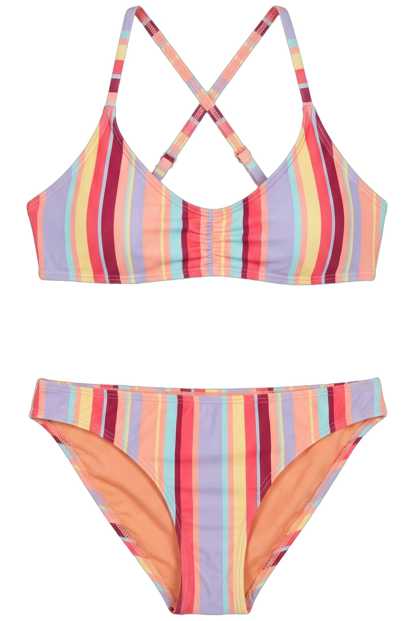 GIRLS KATE BIKINI SET MYKONOS STRIPE BLUSH PINK 2