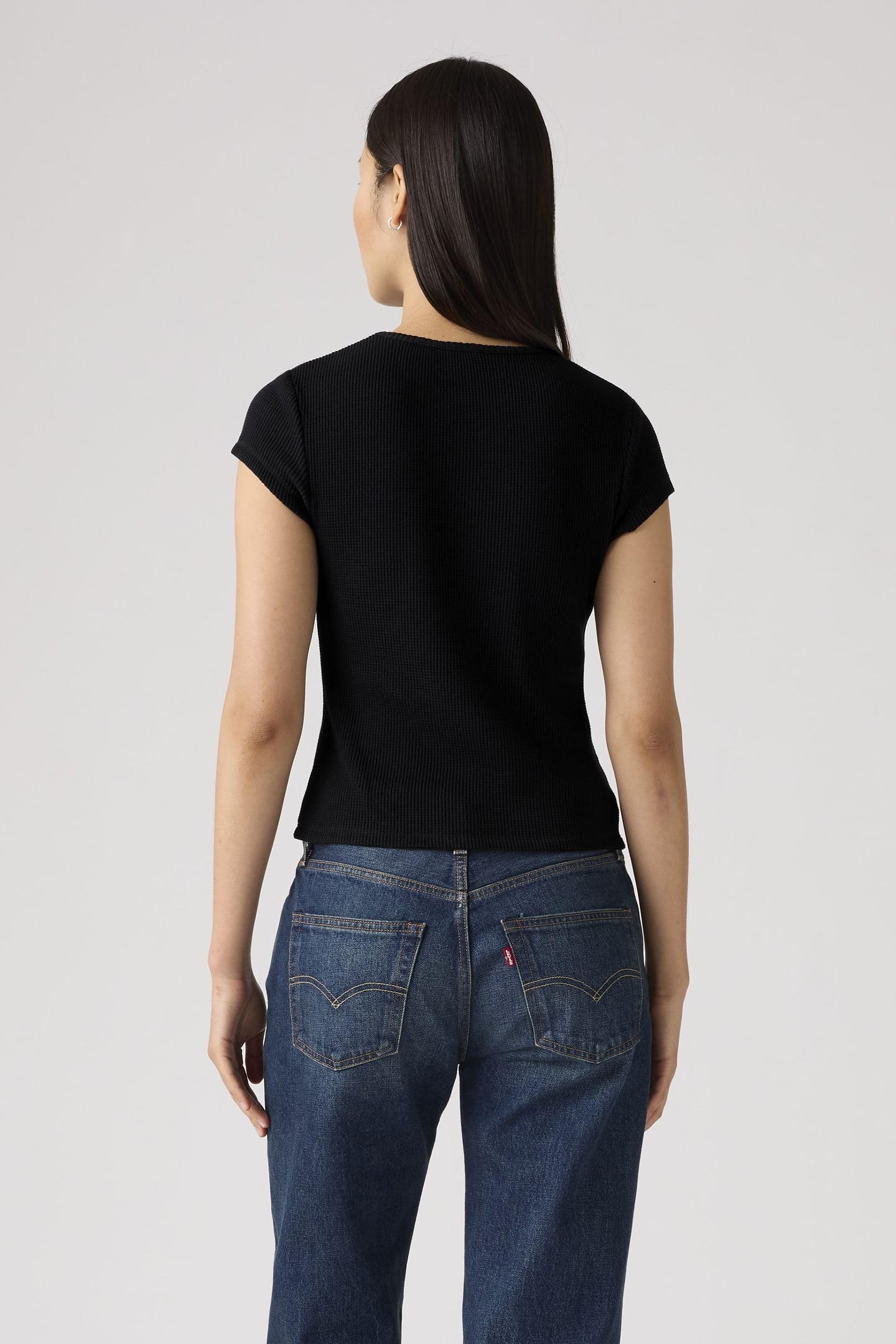 DRY GOODS WAFFLE CAP-SLEEVE TEE 4