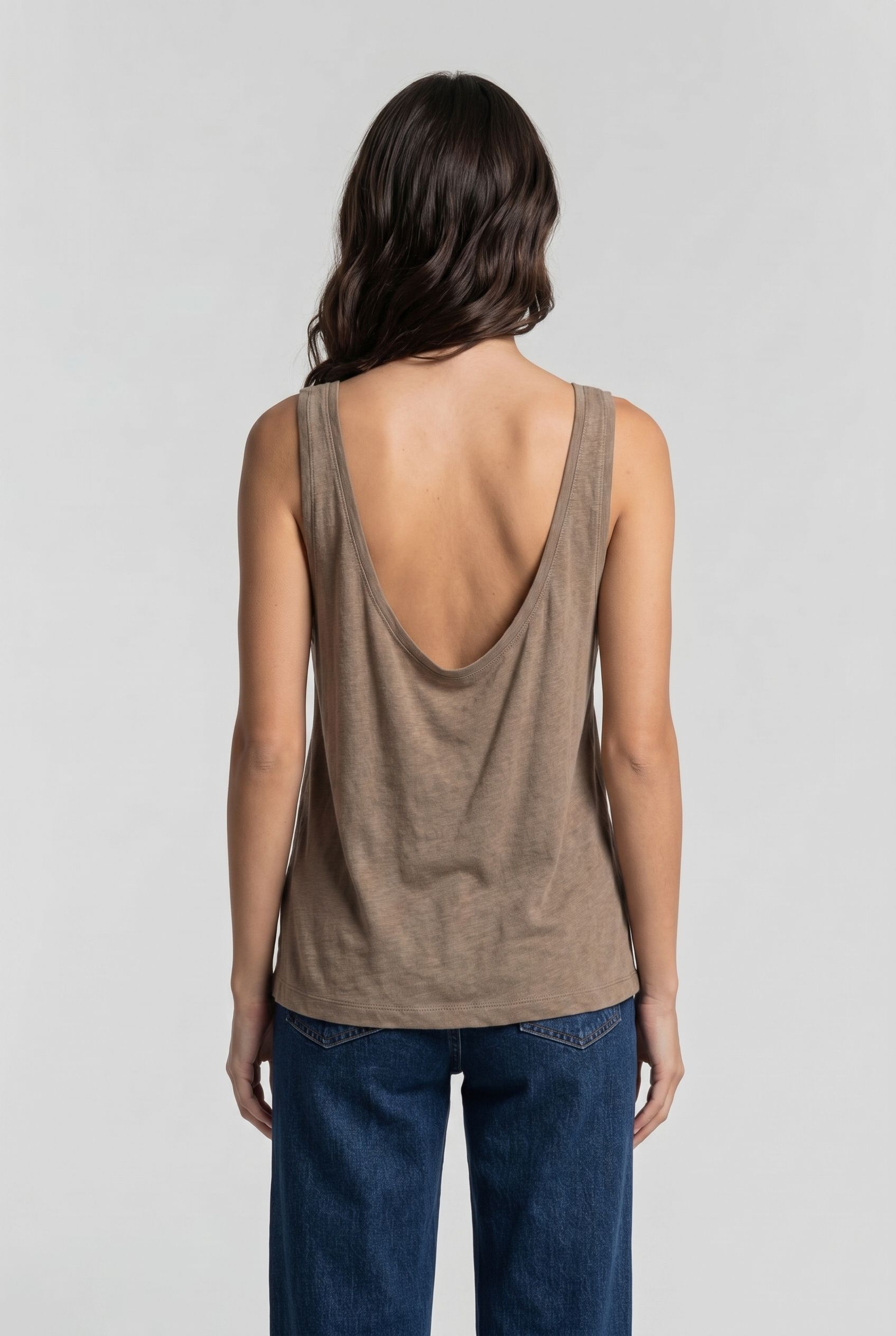 DINO LINEN TANK BEIGE 2