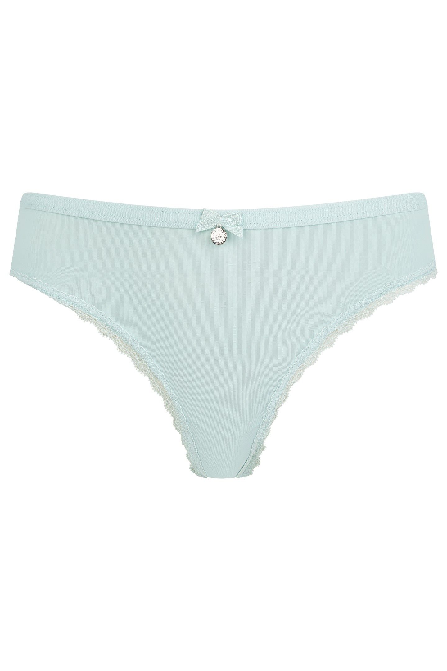 ZARIA 3PK SOLID BRIEF WITH LACE TRIM EGRET/BLUE/ALMOND 2