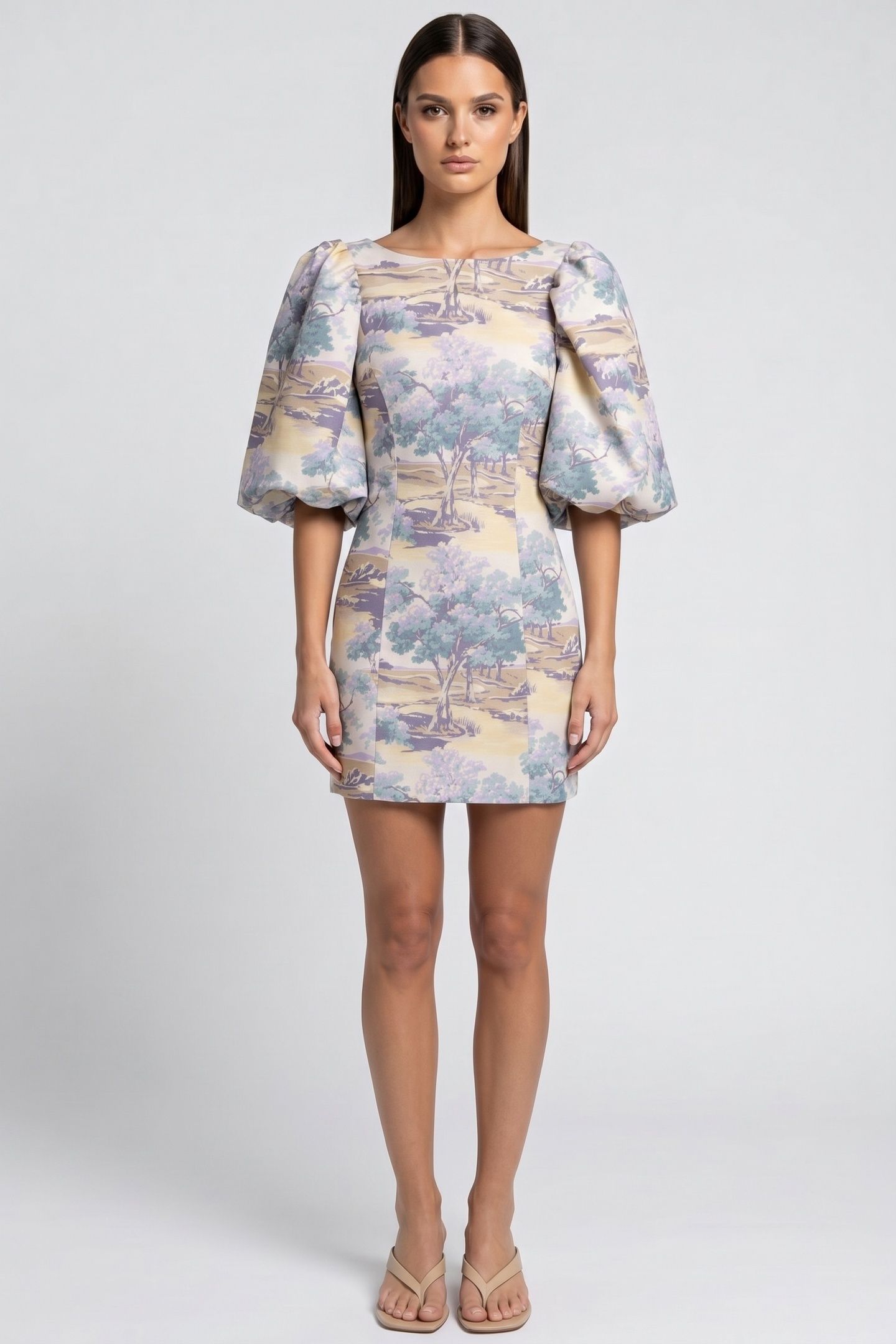 DAMIEN DRESS BEIGE 1