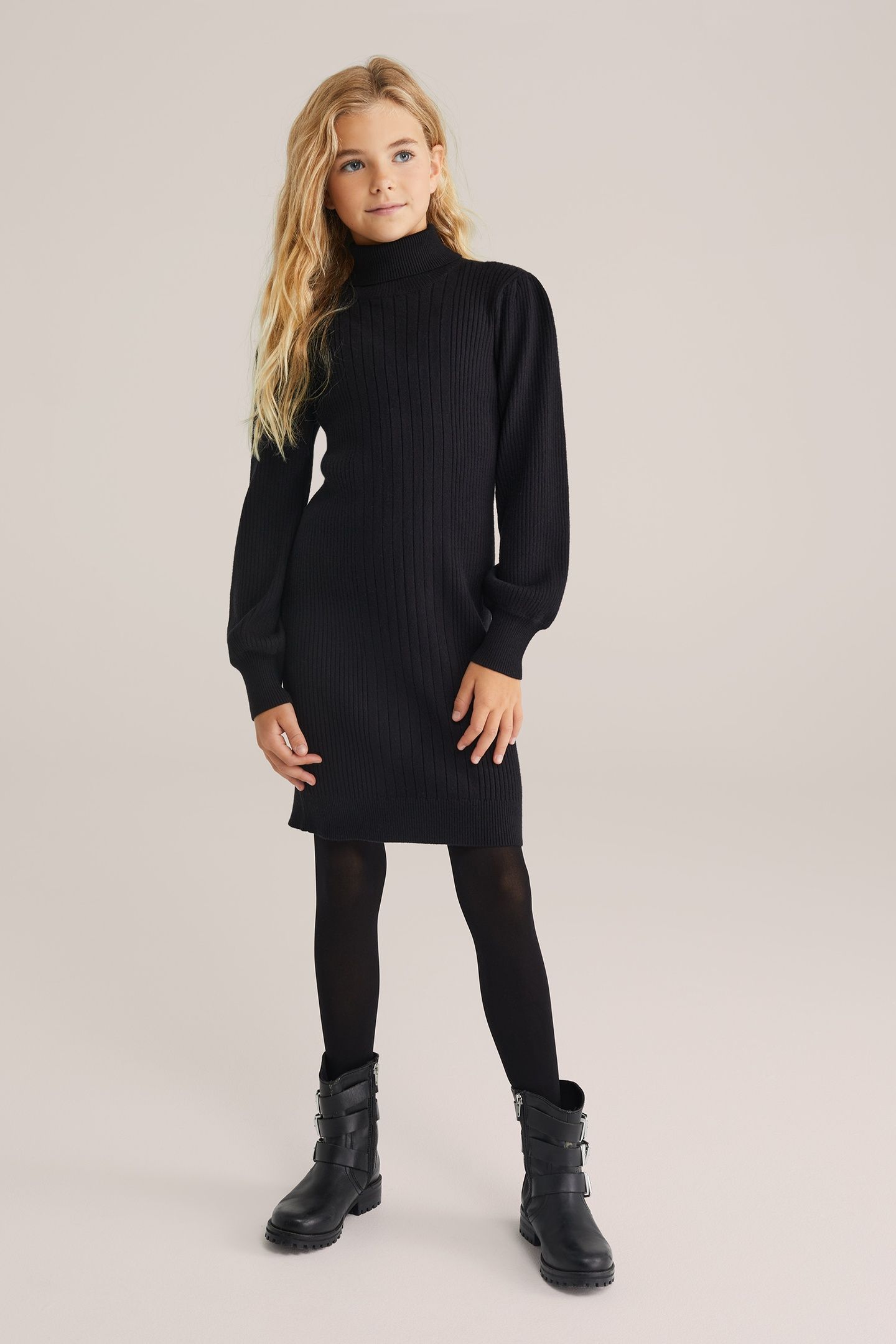DRESS MID LENGTH BLACK 2