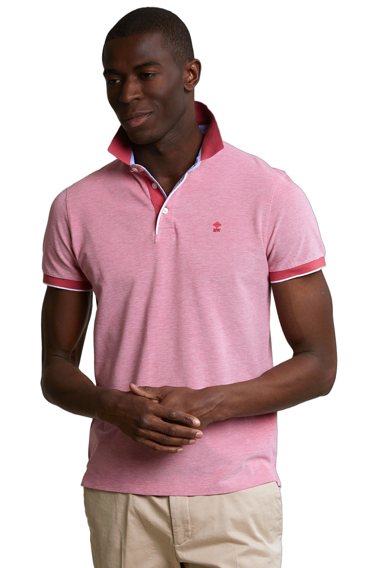 CUSTOM FIT COTTON POLO SHORT SLEEVES SUNSET 1