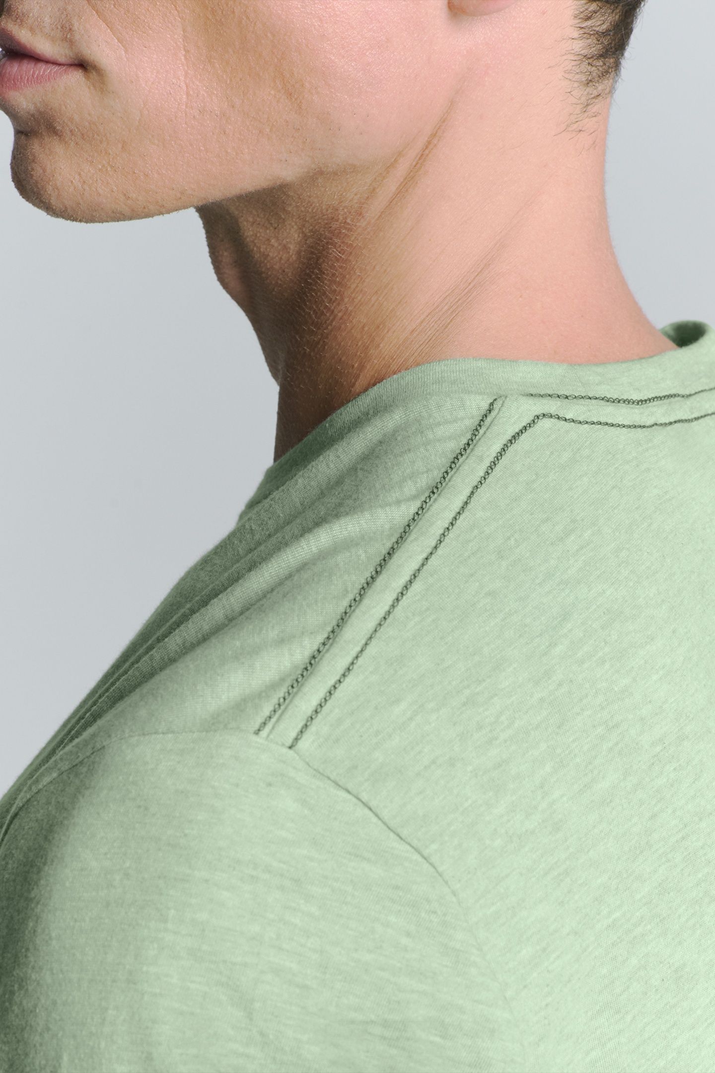 T-SHIRT CREWNECK MELANGE MINT 6